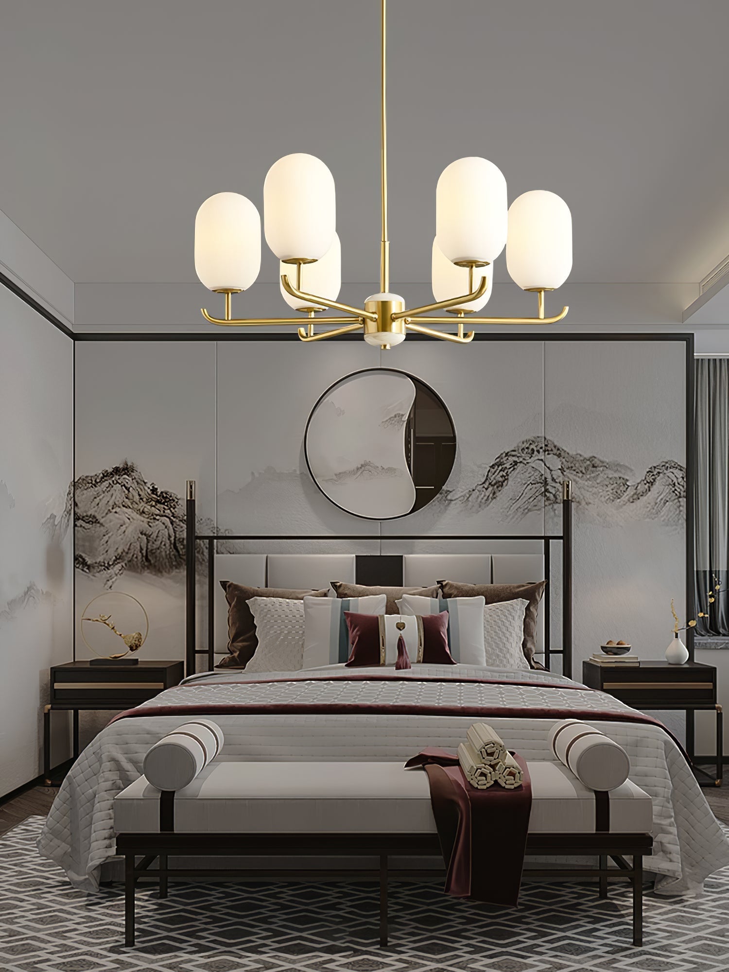 Sifuvyn Modern Geometric Glass Chandelier - Neutralighting