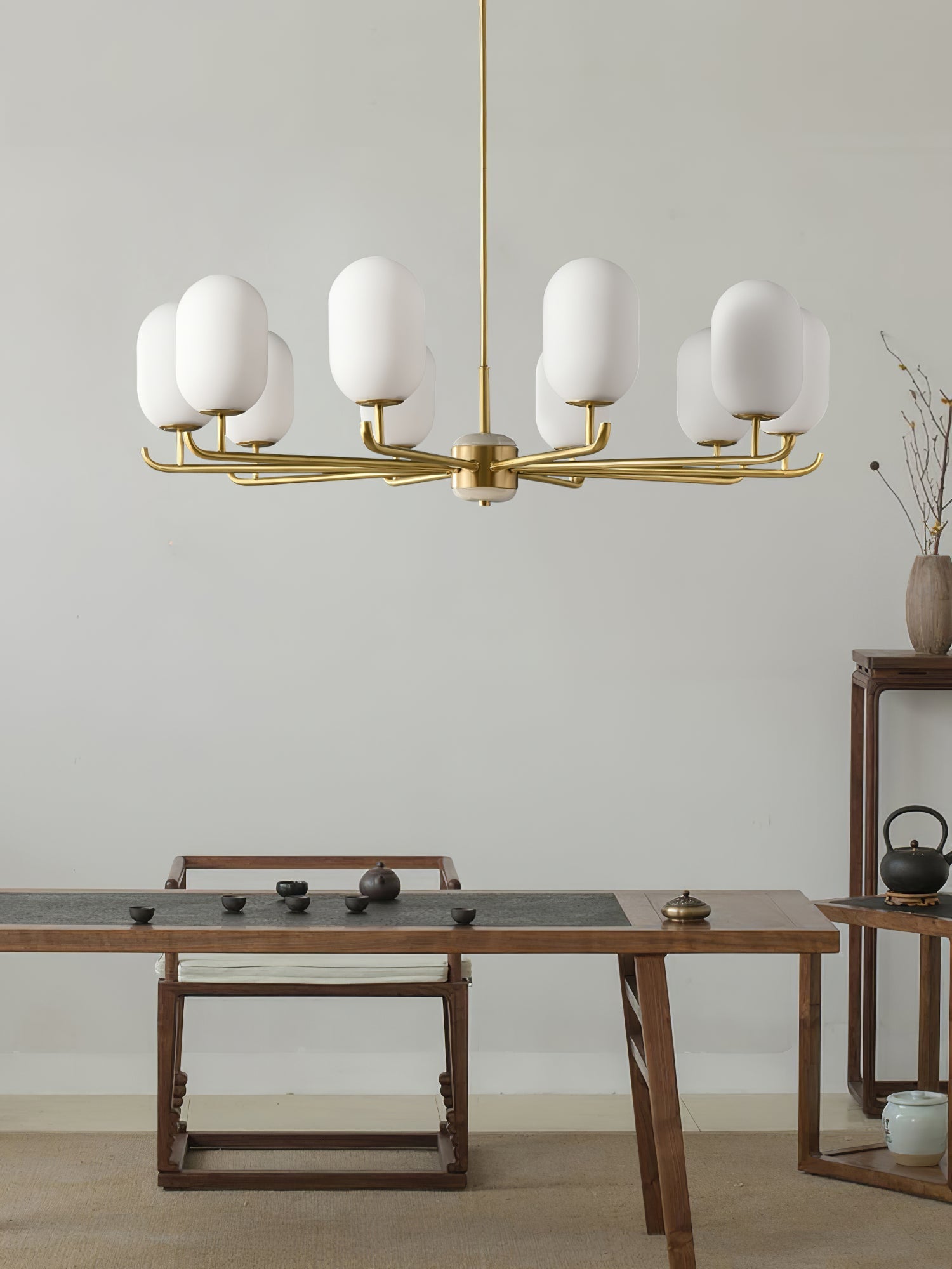Sifuvyn Modern Geometric Glass Chandelier - Neutralighting