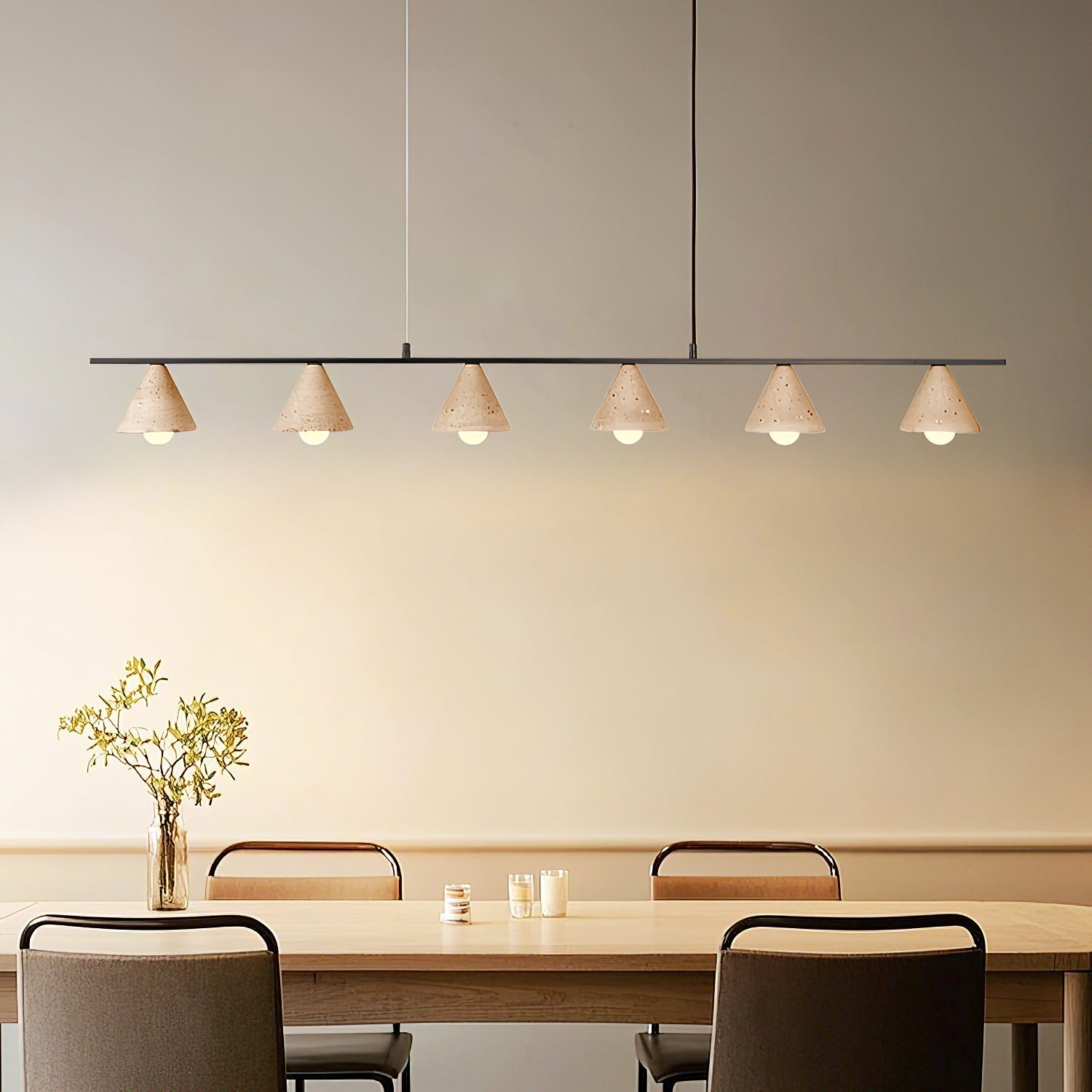 Ulfuvyi Modern Minimalist Travertine Pendant Lamp - Neutralighting