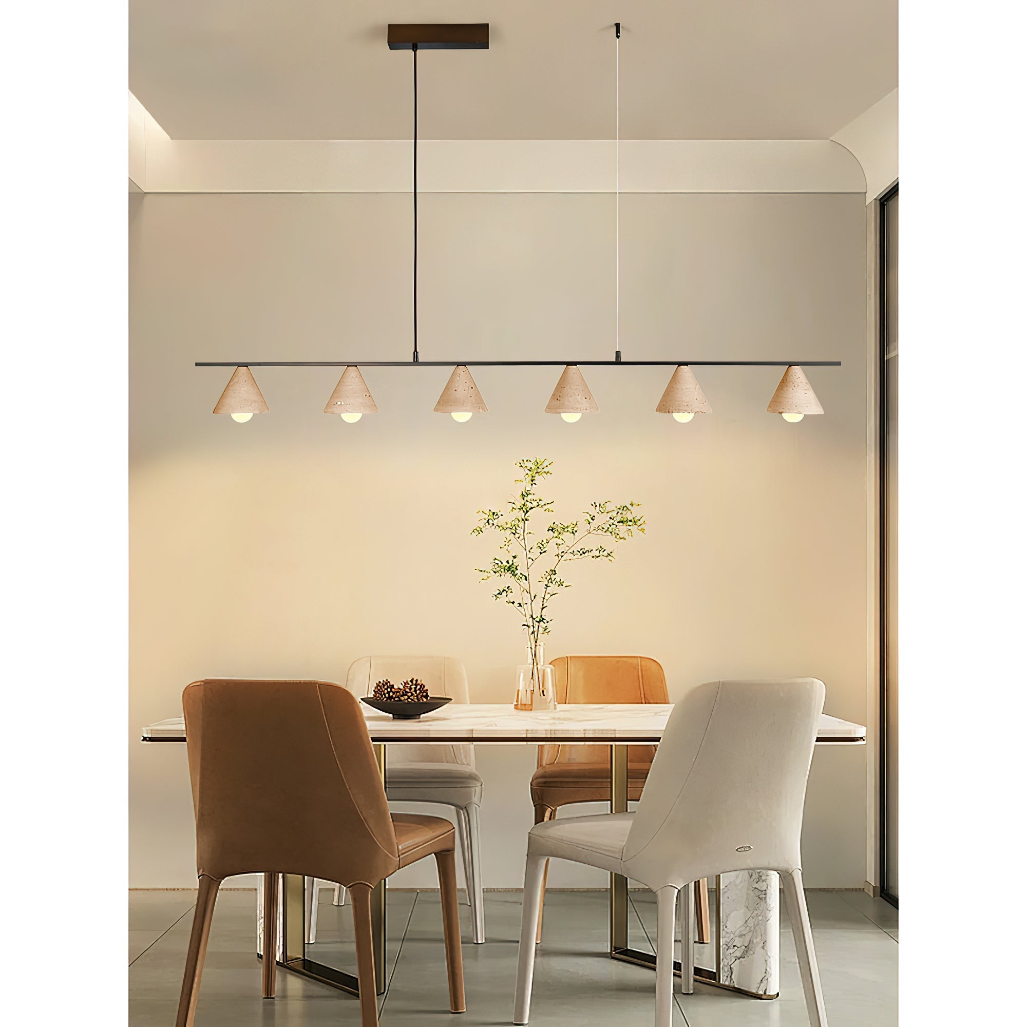 Ulfuvyi Modern Minimalist Travertine Pendant Lamp - Neutralighting