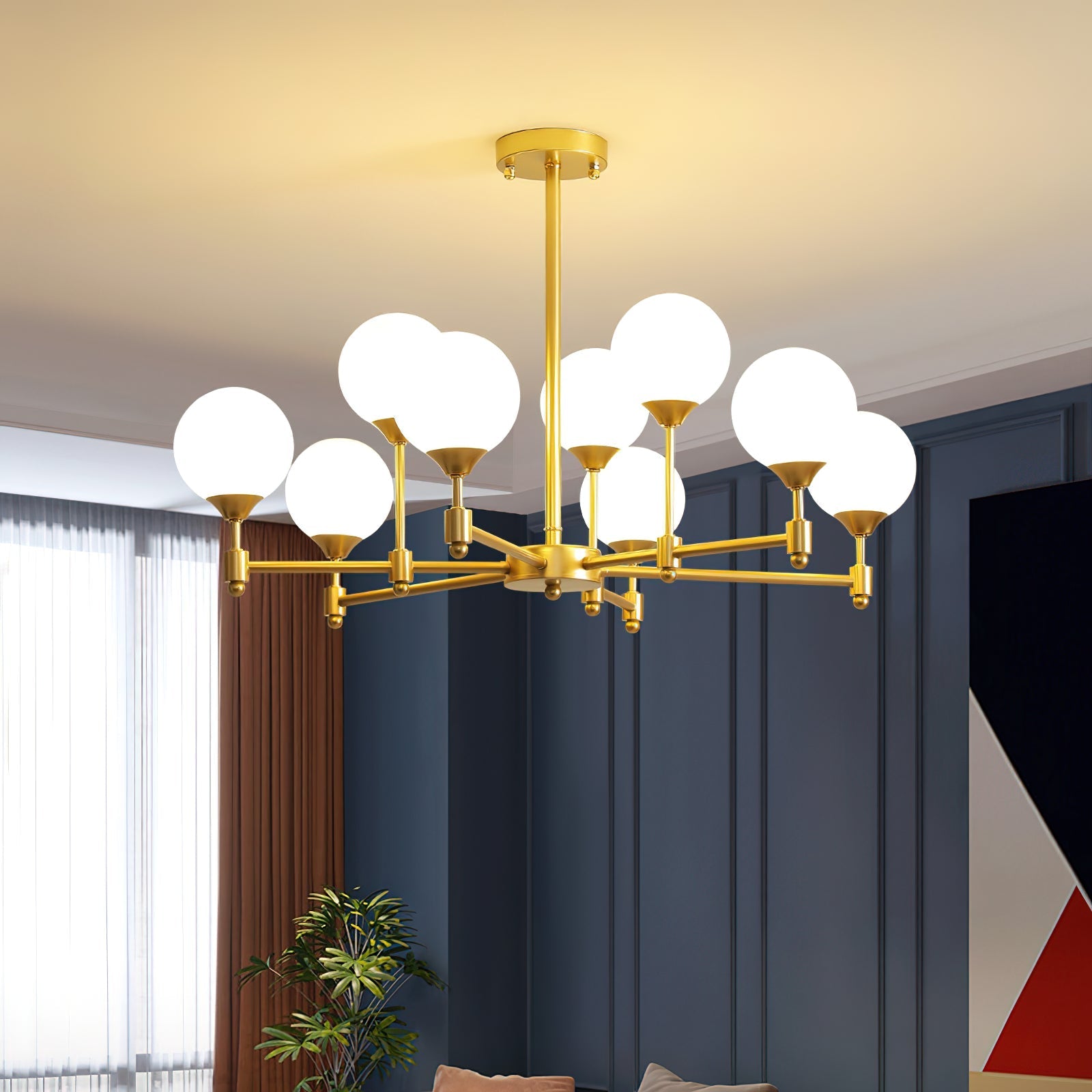 Vatnuvyi Minimalist Globe Glass Chandelier - Neutralighting