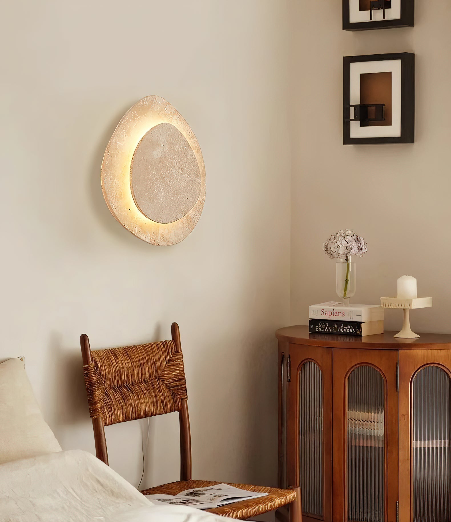 Yrvuvyn Individual Creativity Travertine Wall Lamp - Neutralighting