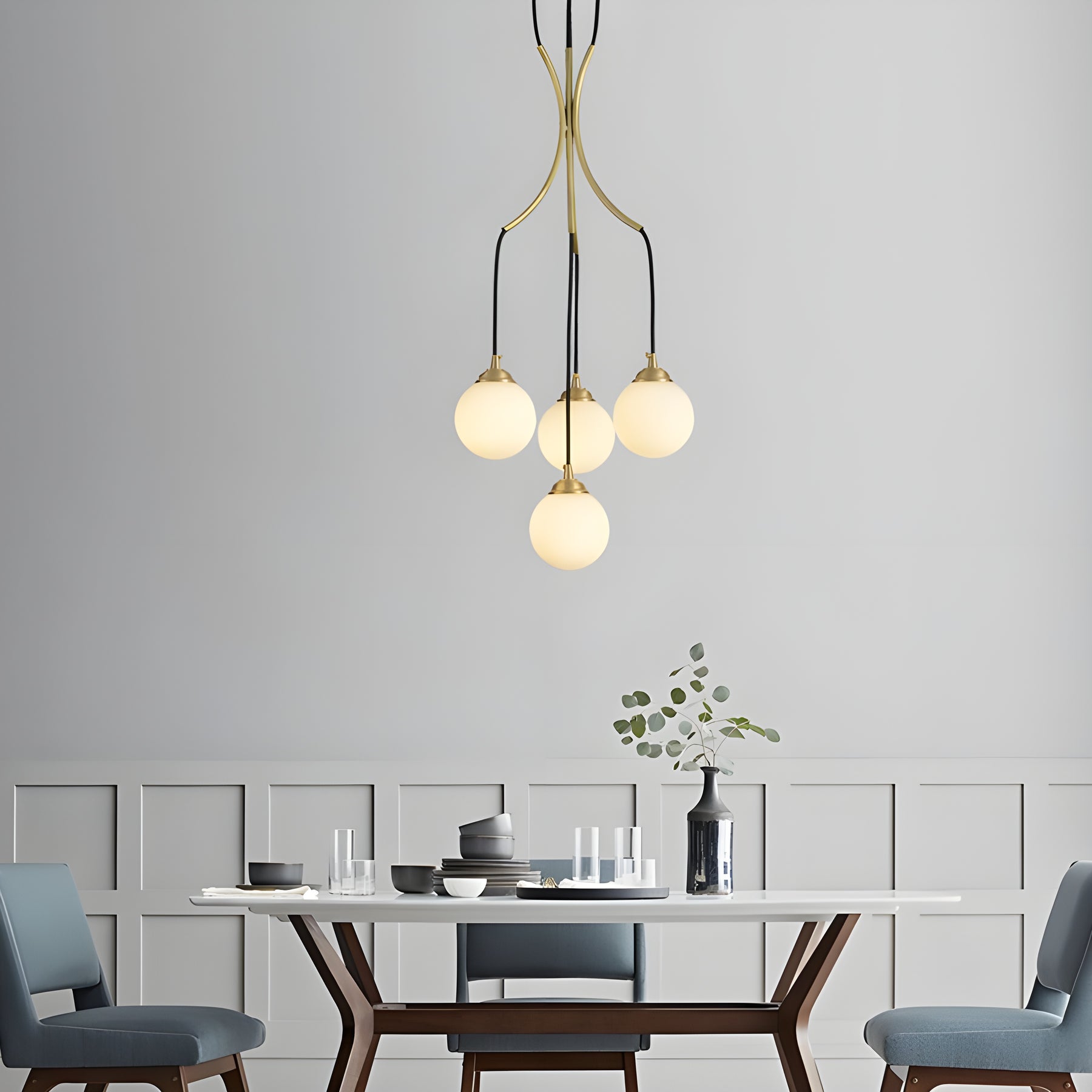 Zoruvyi Modern Minimalist Ball Drop Glass Chandelier - Neutralighting