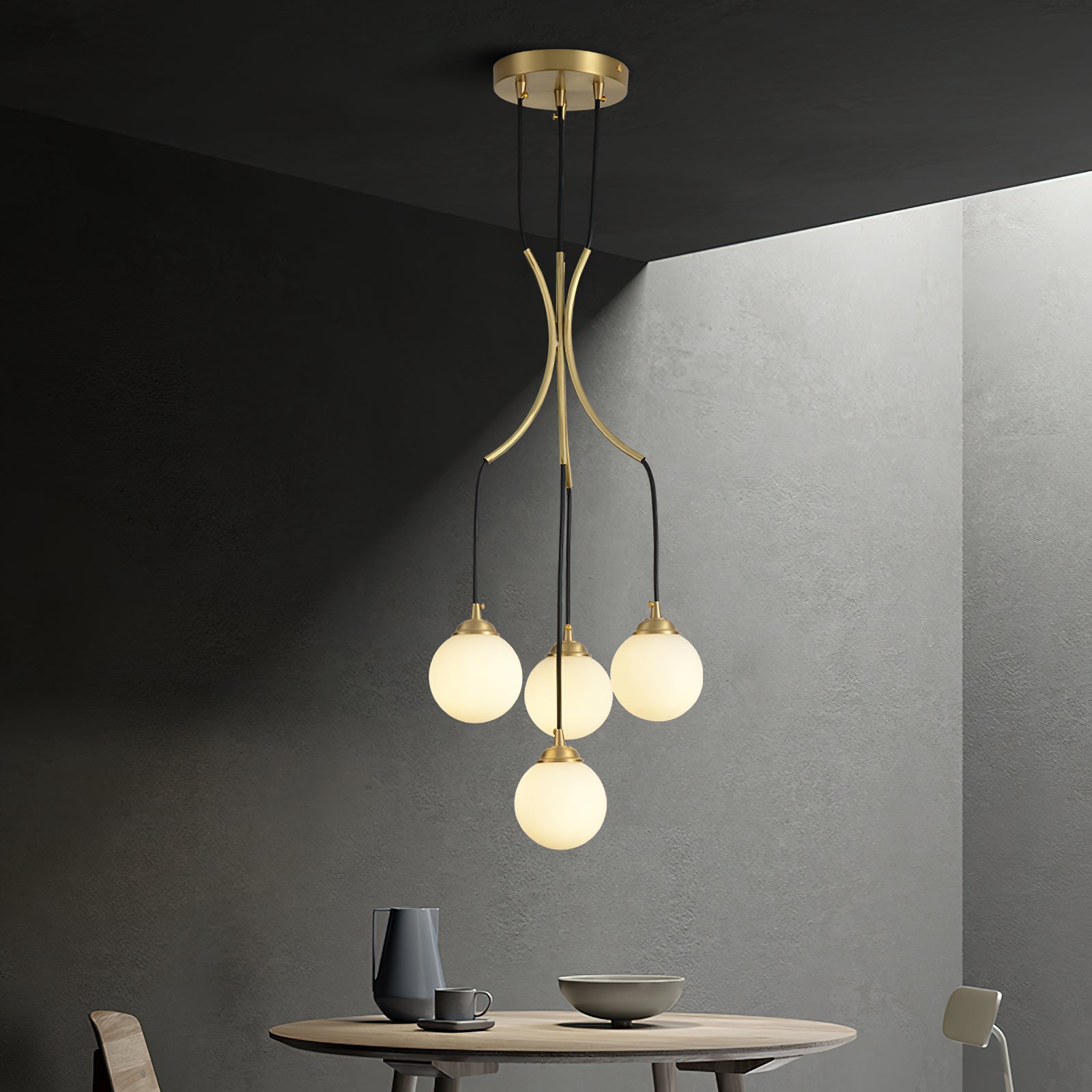 Zoruvyi Modern Minimalist Ball Drop Glass Chandelier - Neutralighting