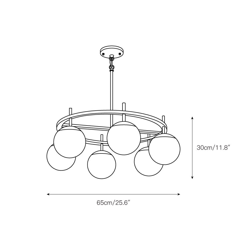 Ornuvyn Modern Minimalist Glass Chandelier - Neutralighting