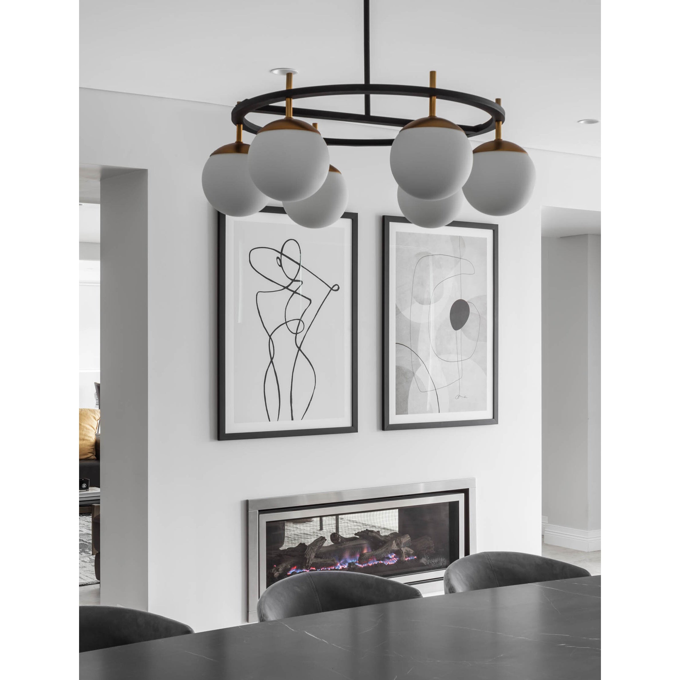 Ornuvyn Modern Minimalist Glass Chandelier - Neutralighting