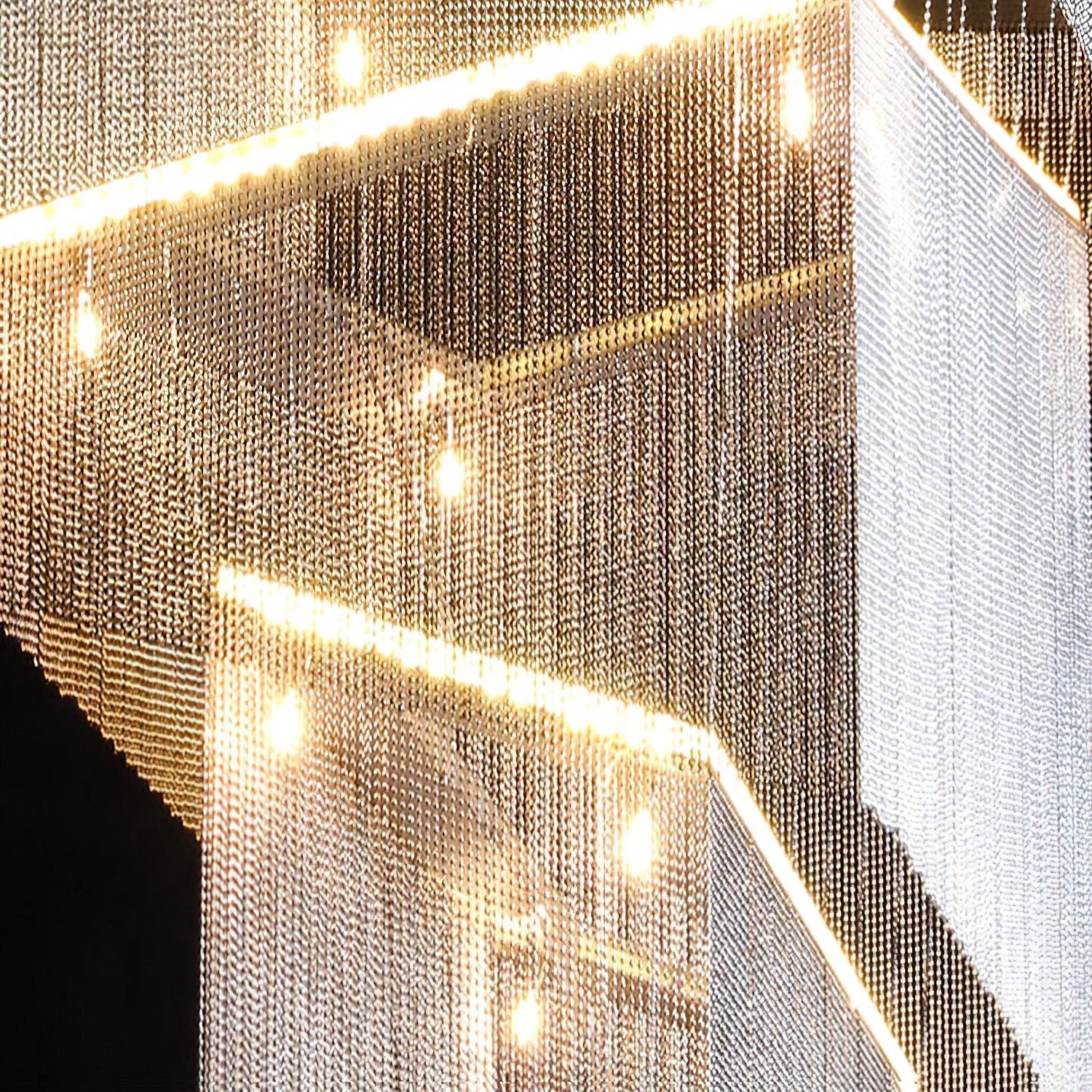 Caeluvyn Postmodern Chain Tassel Metal Chandelier - Neutralighting