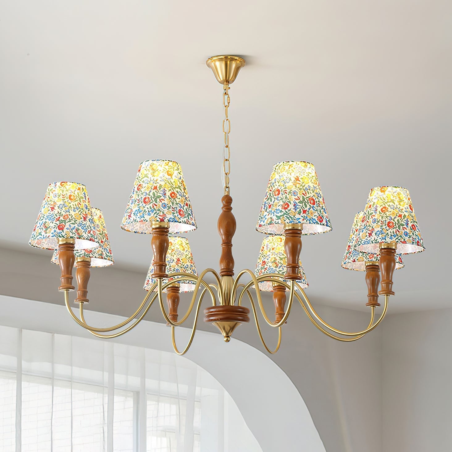 Cassian Chandelier Flower Fabric - Neutralighting