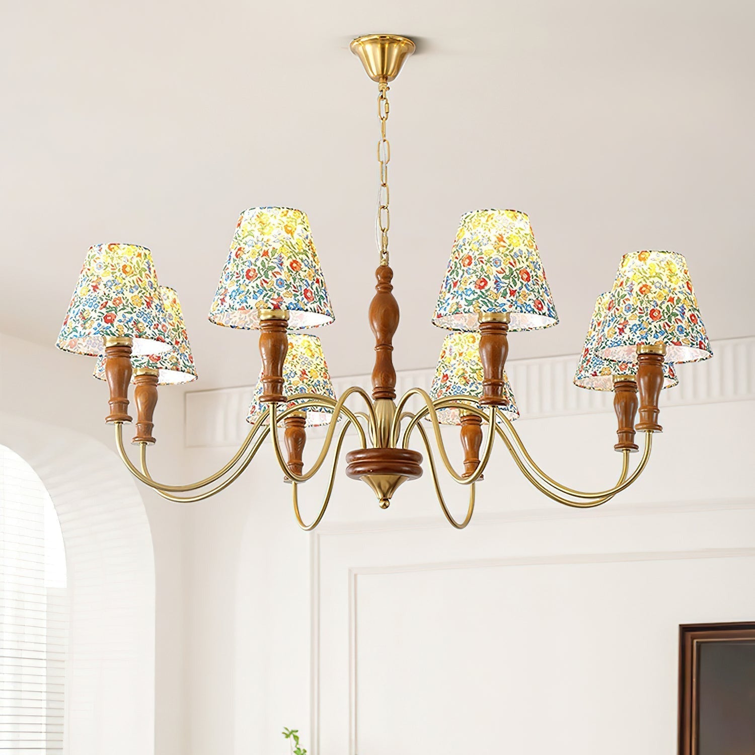 Cassian Chandelier Flower Fabric - Neutralighting