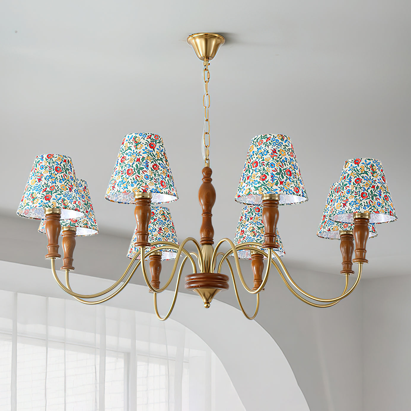 Cassian Chandelier Flower Fabric - Neutralighting