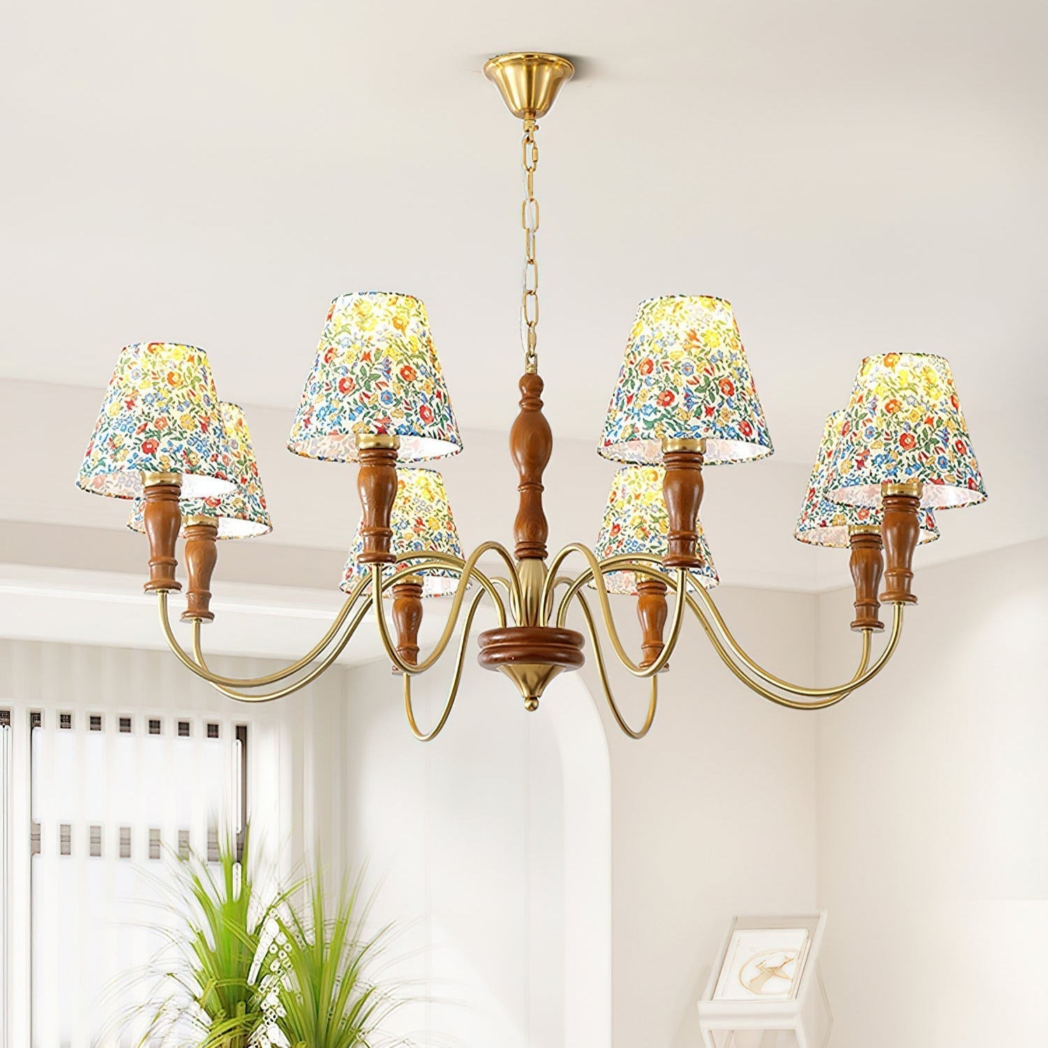 Cassian Chandelier Flower Fabric - Neutralighting