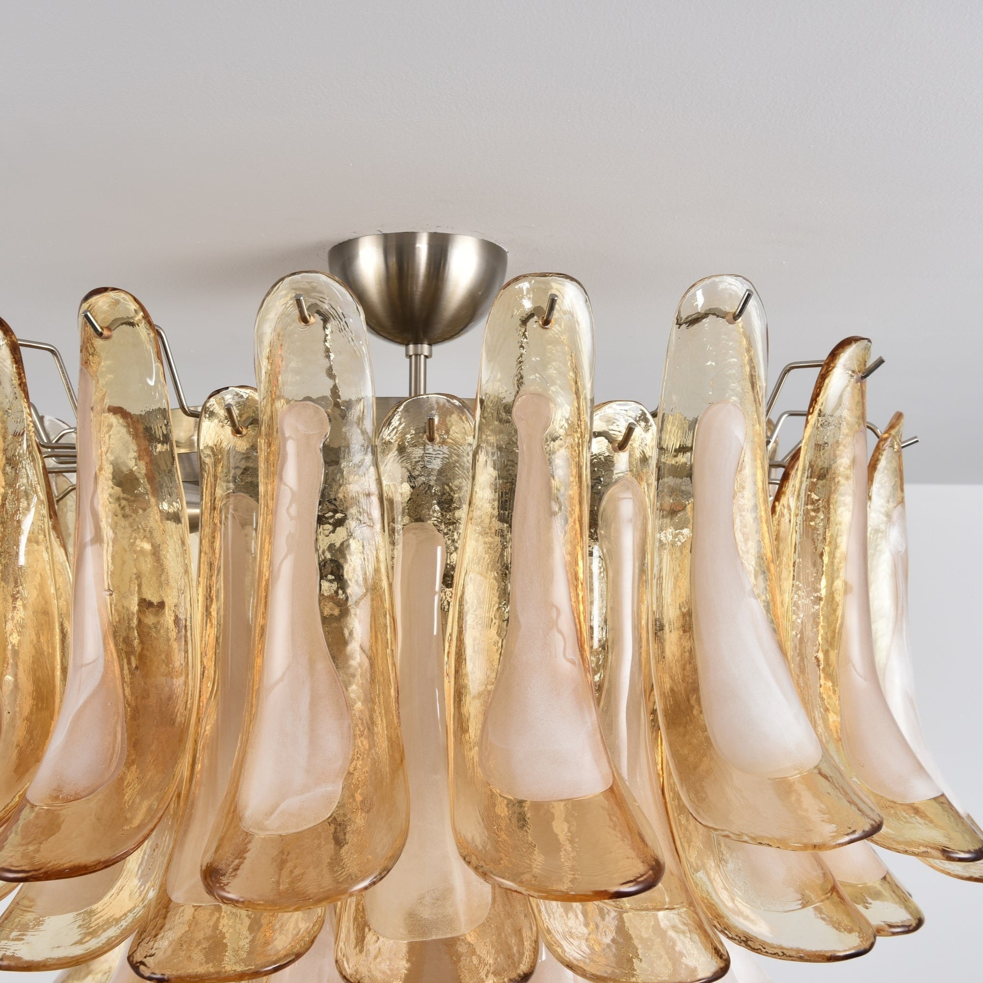 Aurora Ceiling Lamp Amber Petal Glass Layered Vintage - Neutralighting