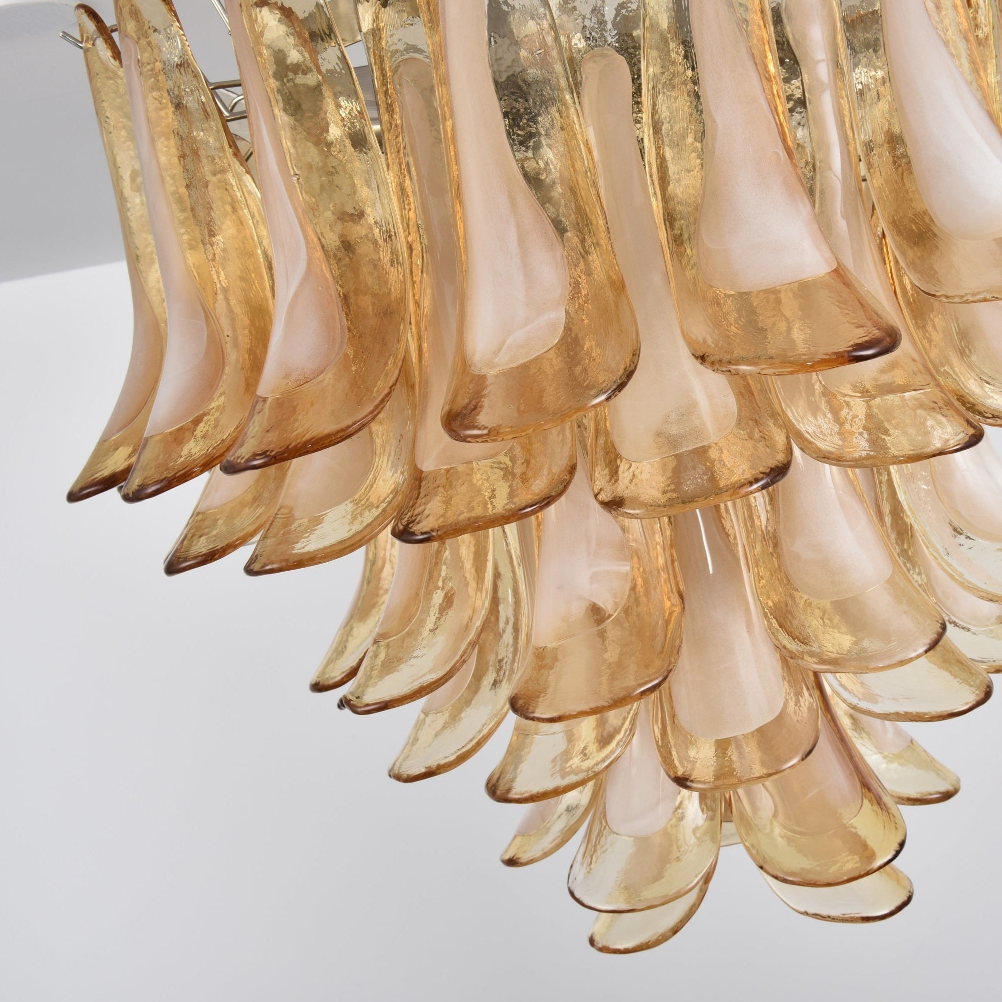 Aurora Ceiling Lamp Amber Petal Glass Layered Vintage - Neutralighting