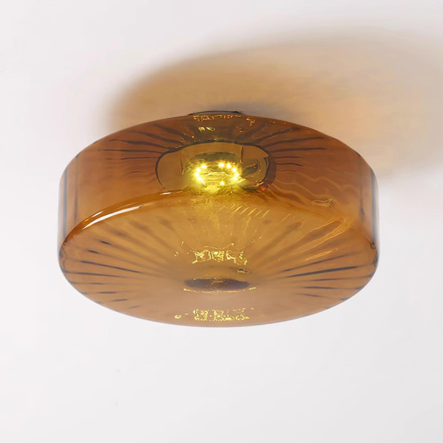 June Amber Glass Ceiling Light