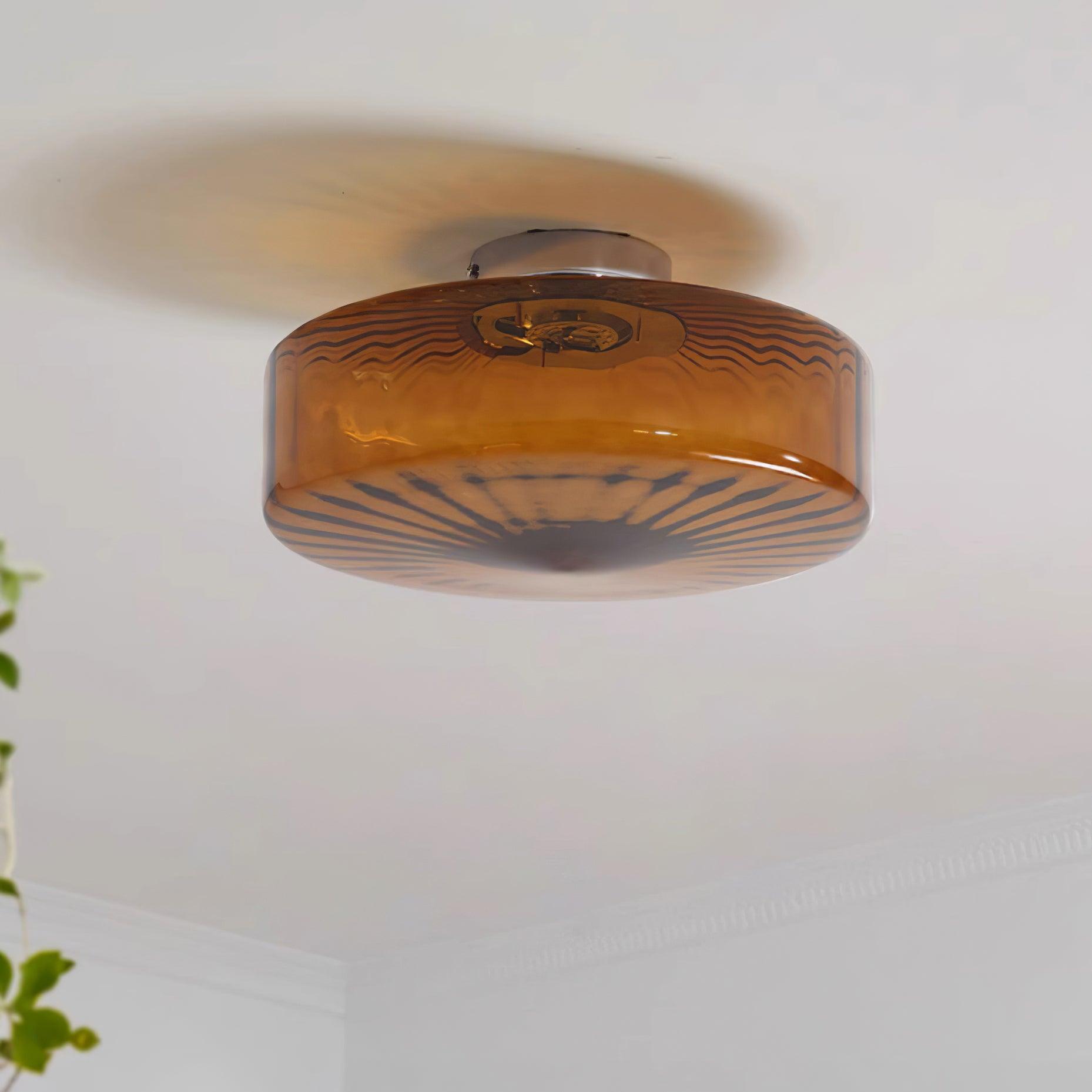 June Amber Glass Ceiling Light