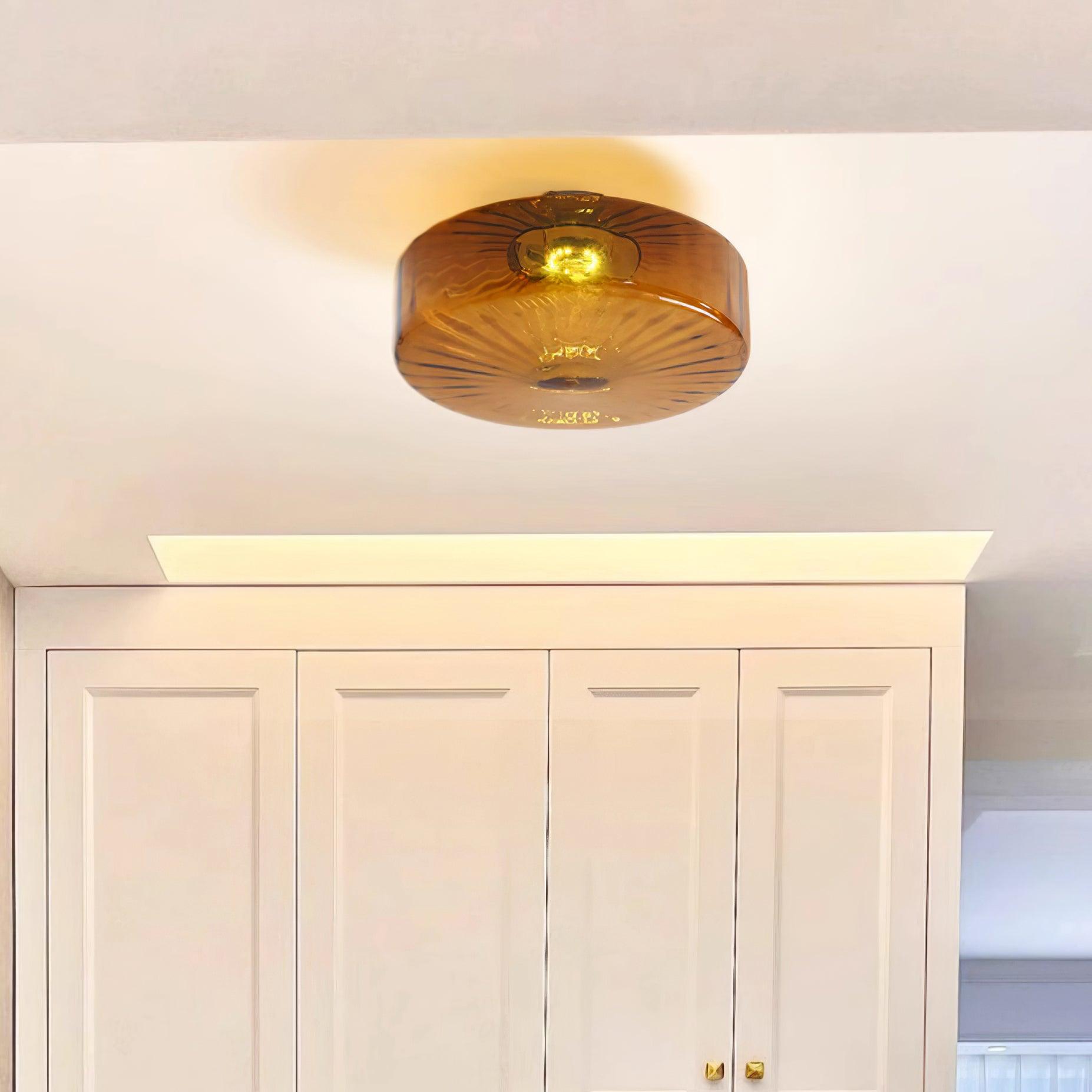 June Amber Glass Ceiling Light
