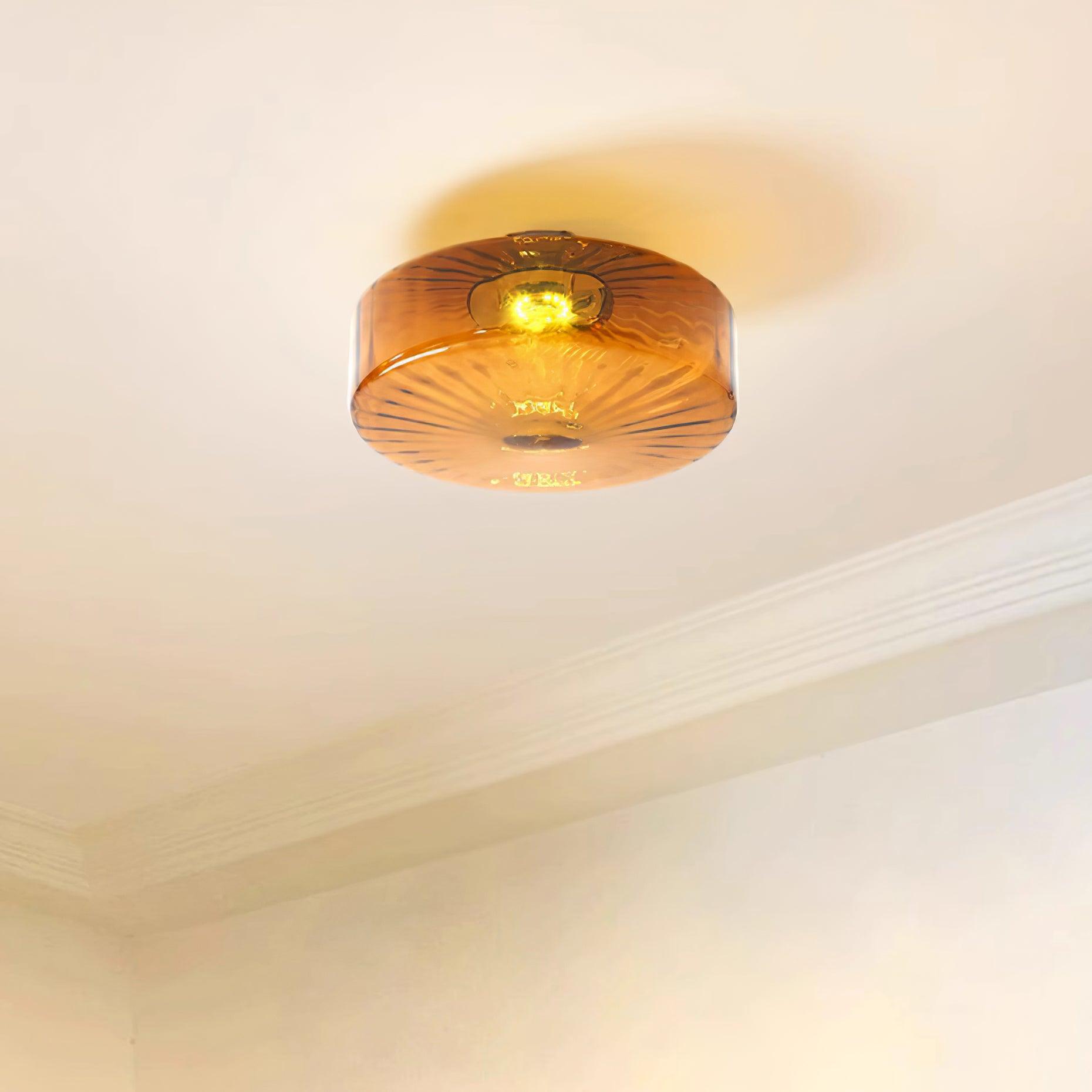 June Amber Glass Ceiling Light