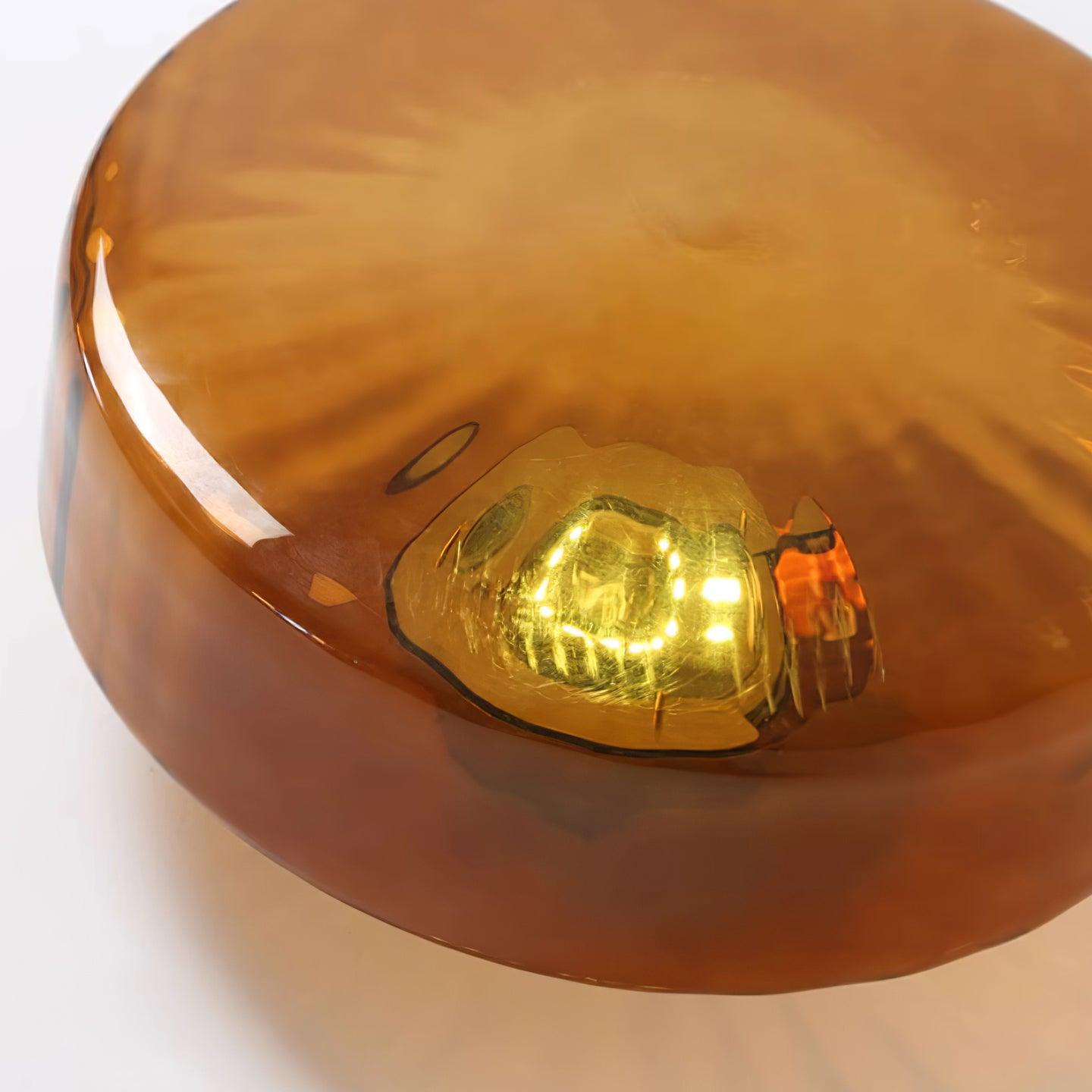 June Amber Glass Ceiling Light