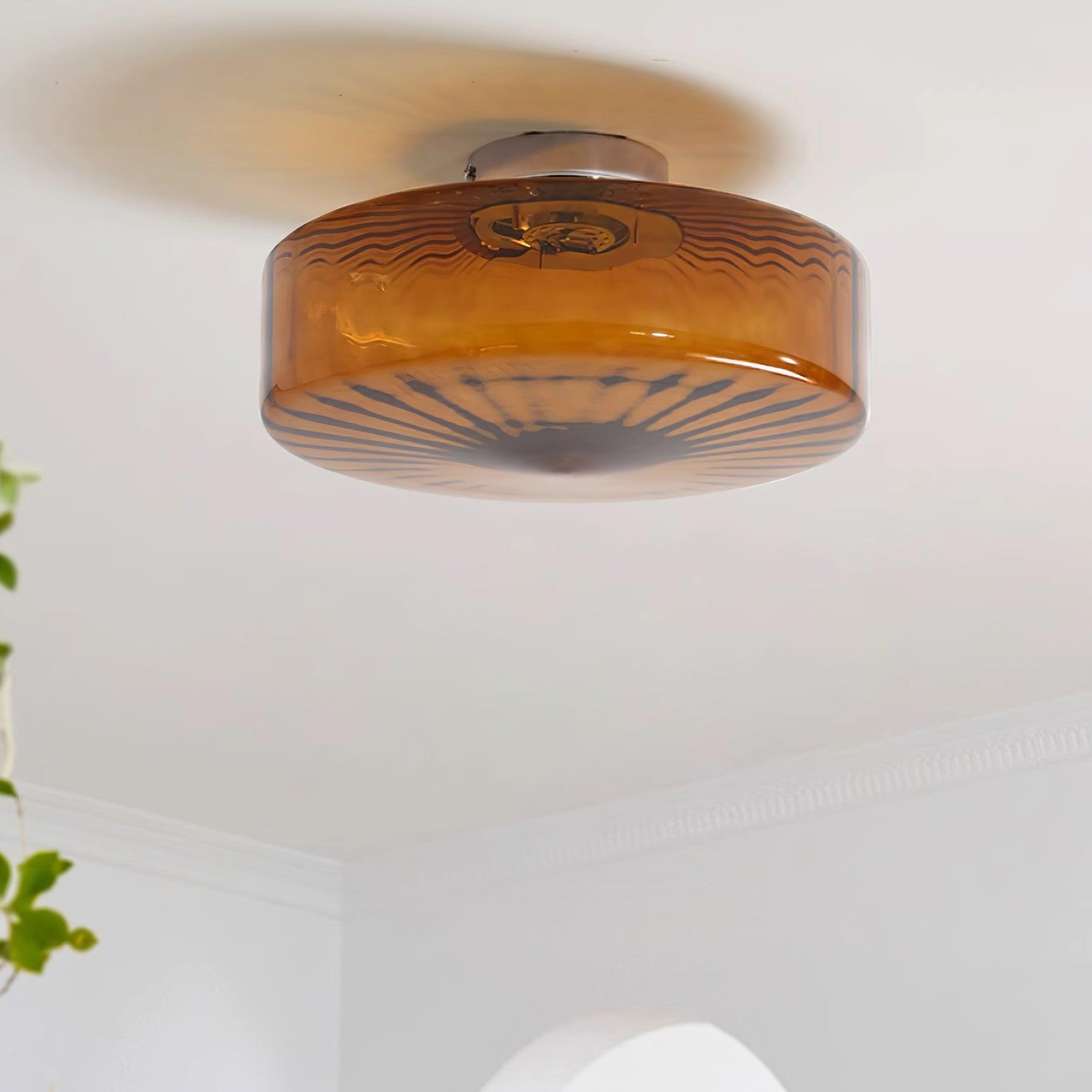 June Amber Glass Ceiling Light