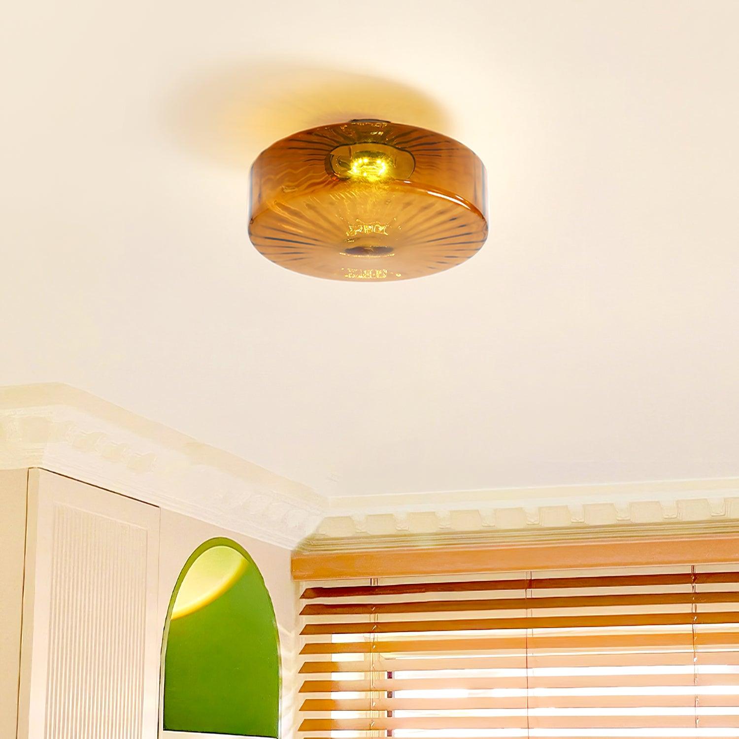 June Amber Glass Ceiling Light