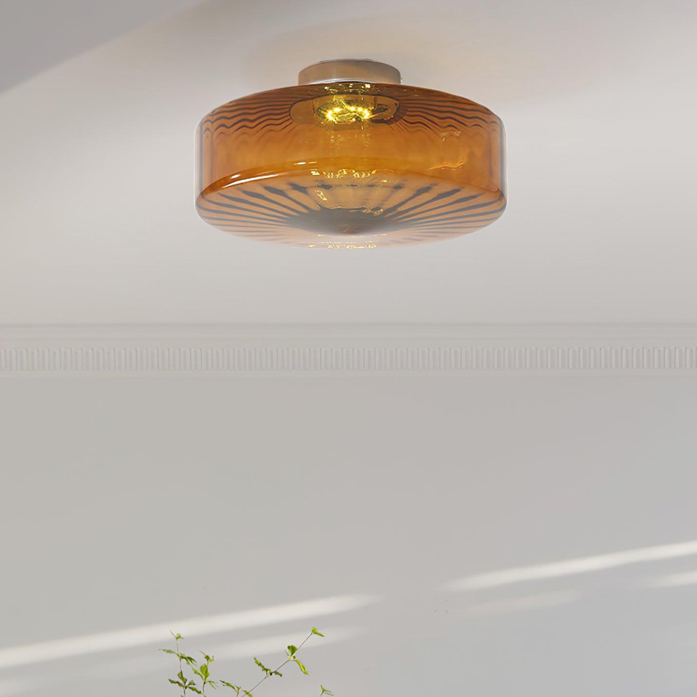 June Amber Glass Ceiling Light