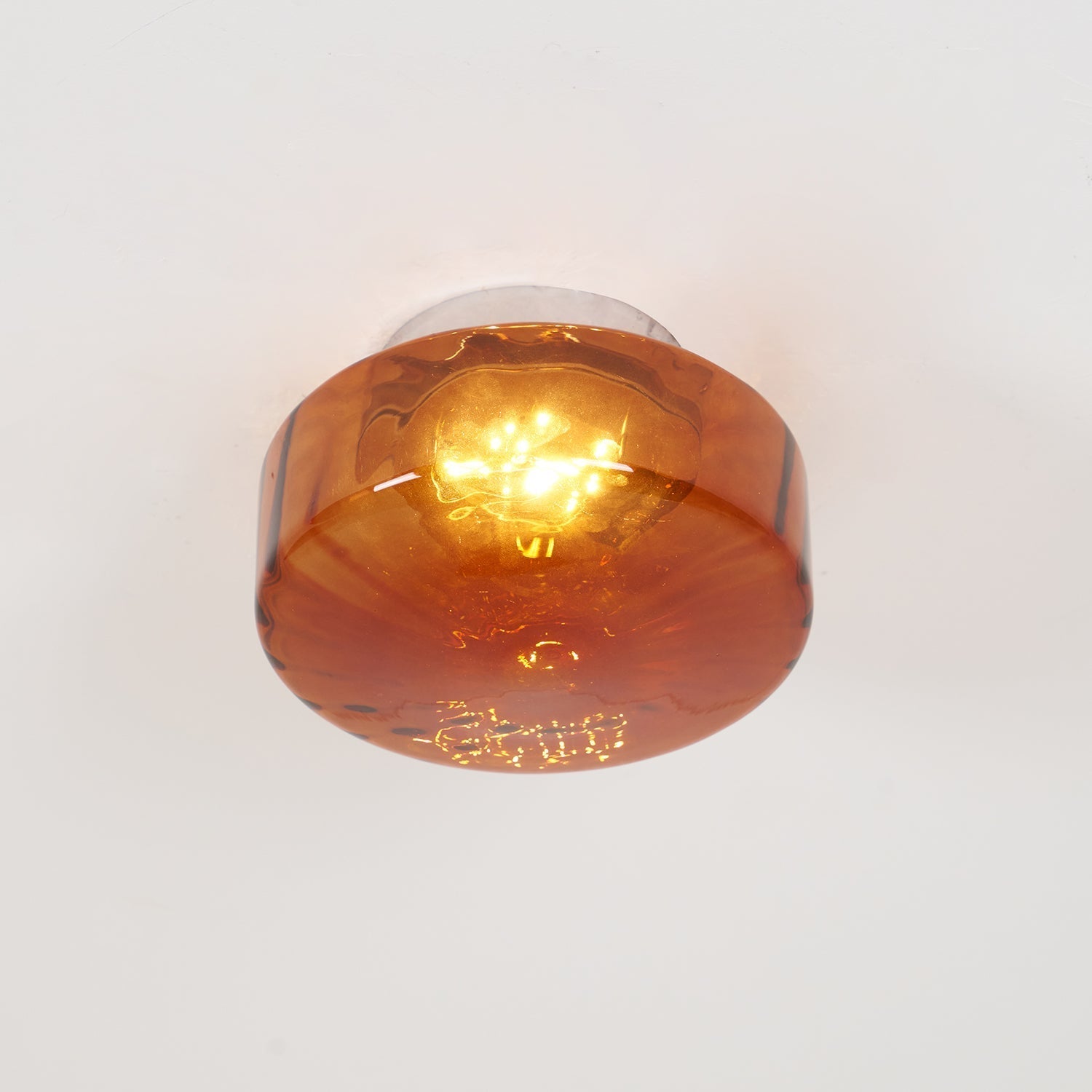 June Amber Glass Ceiling Light