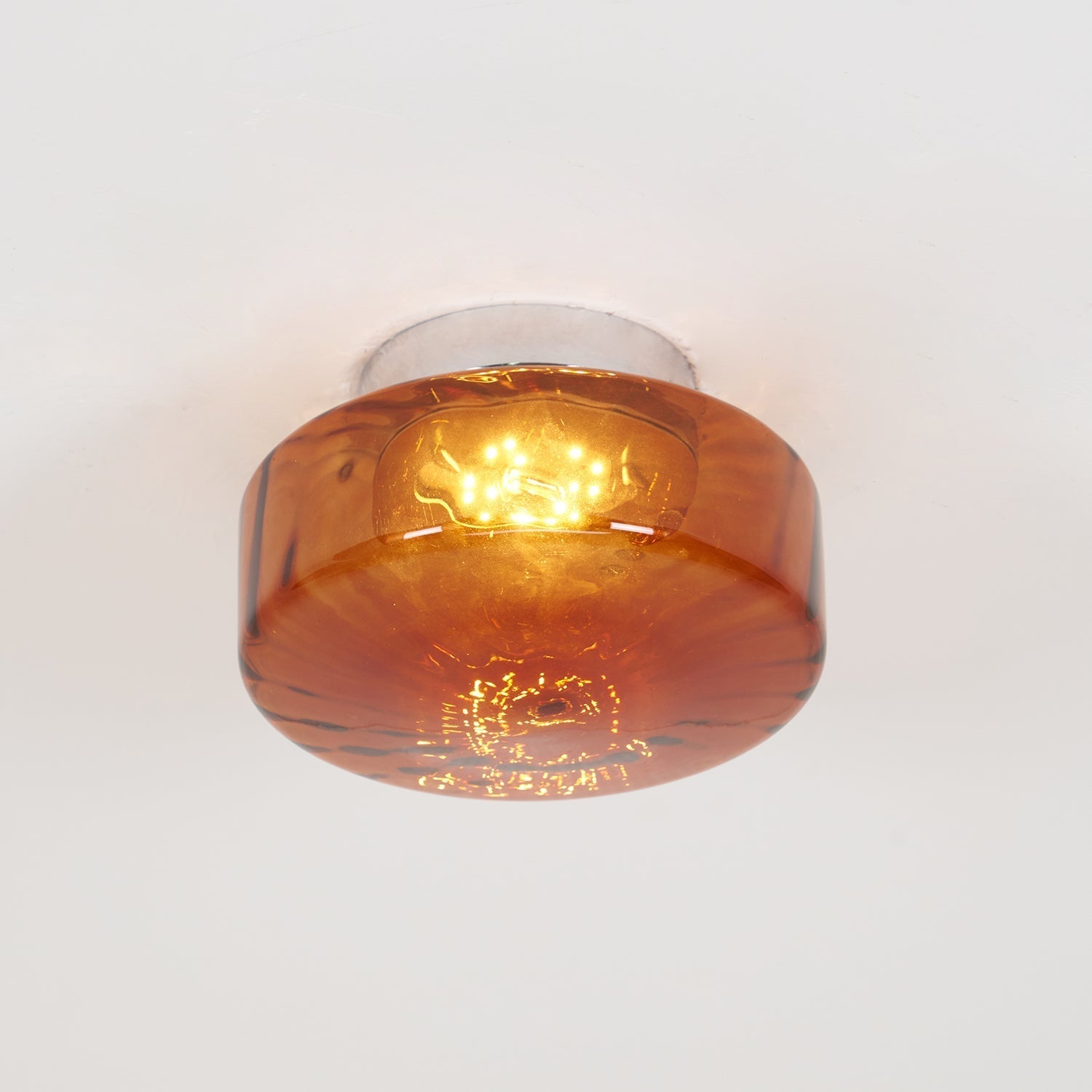 June Amber Glass Ceiling Light