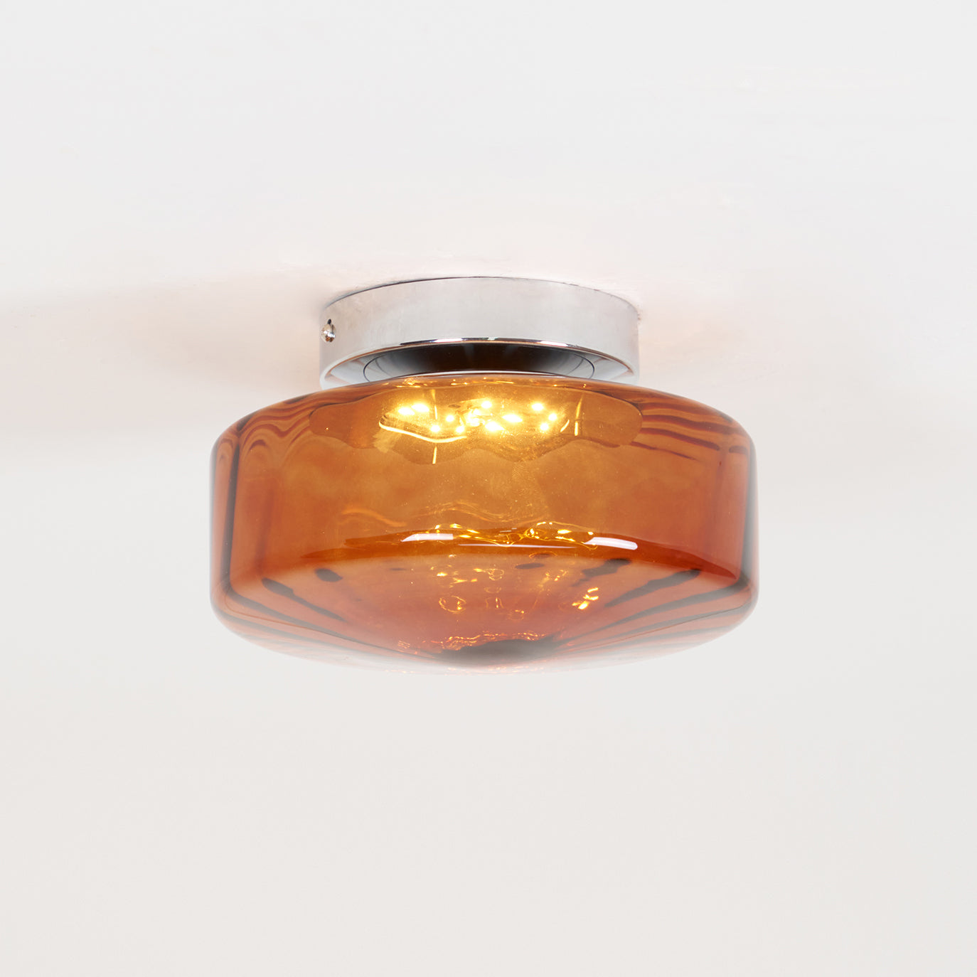 June Amber Glass Ceiling Light