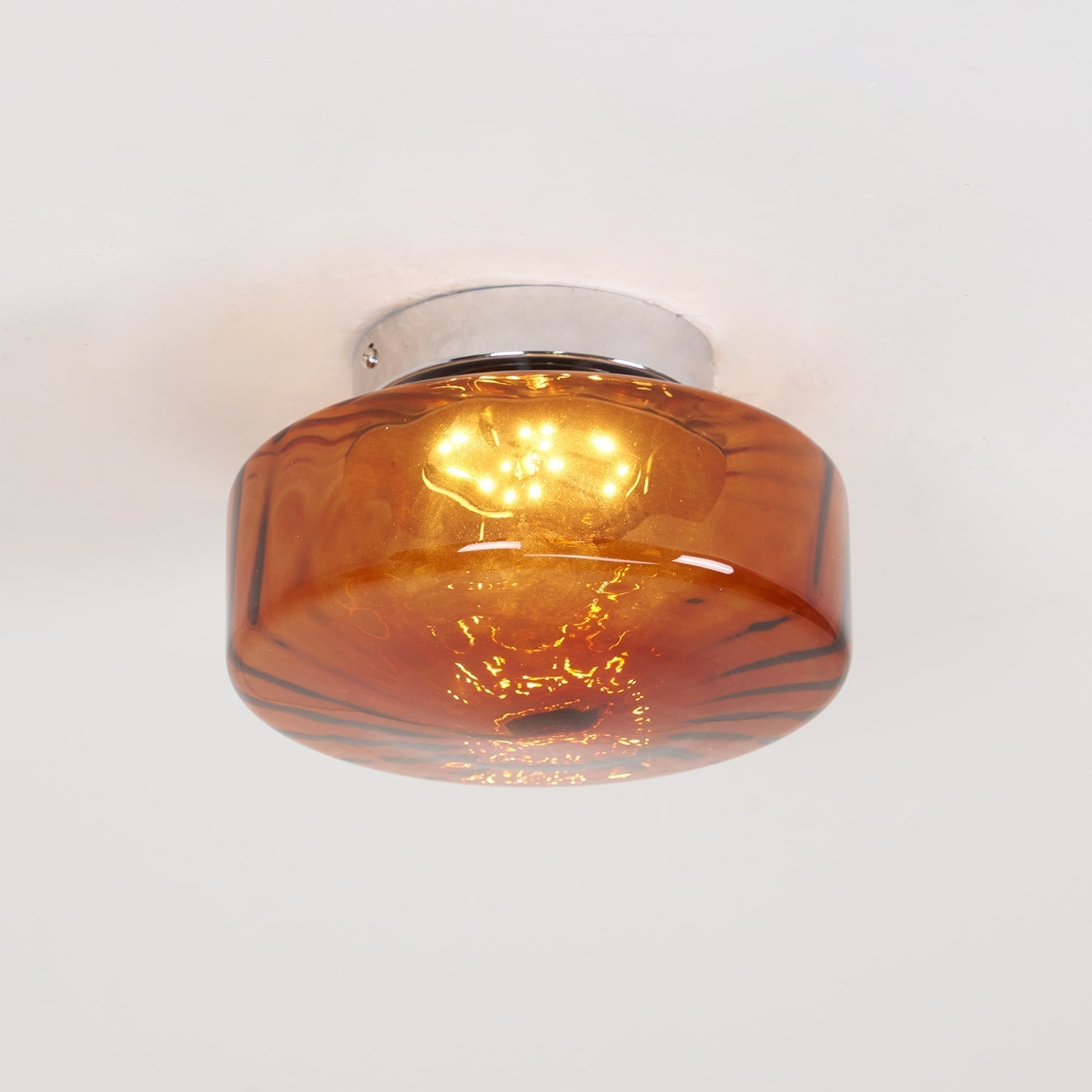 June Amber Glass Ceiling Light