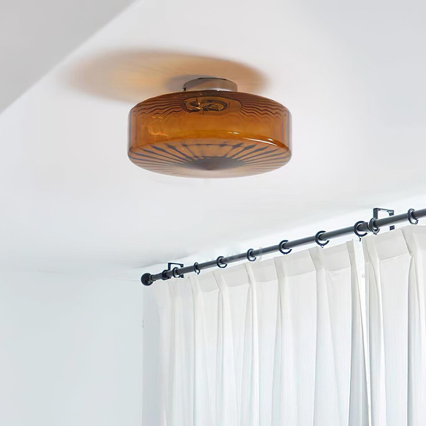 June Amber Glass Ceiling Light