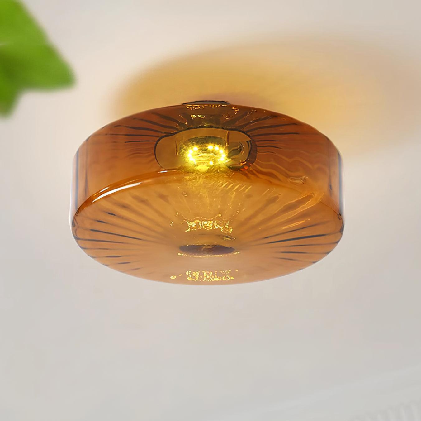 June Amber Glass Ceiling Light