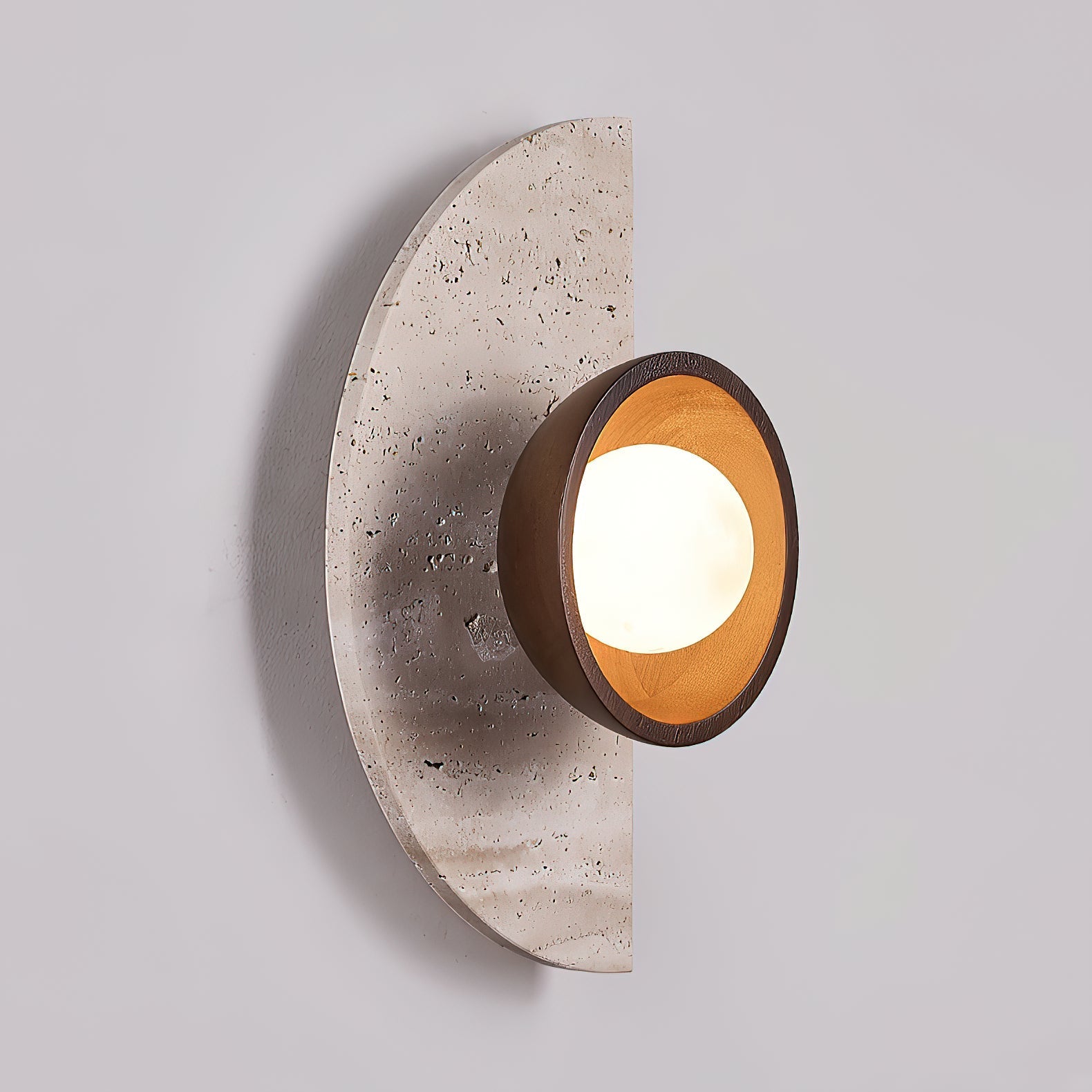 Dvaluvyi Individual Creativity Travertine Wall Lamp - Neutralighting