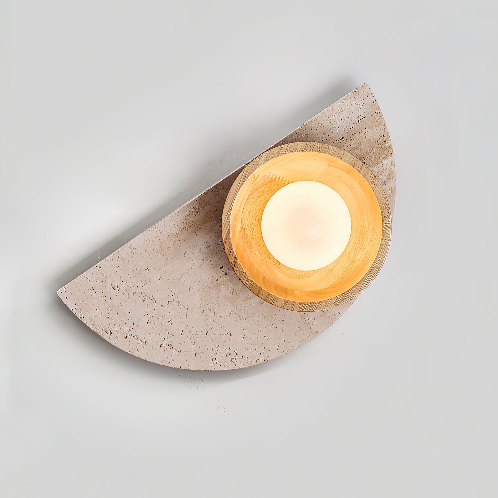 Dvaluvyi Individual Creativity Travertine Wall Lamp - Neutralighting