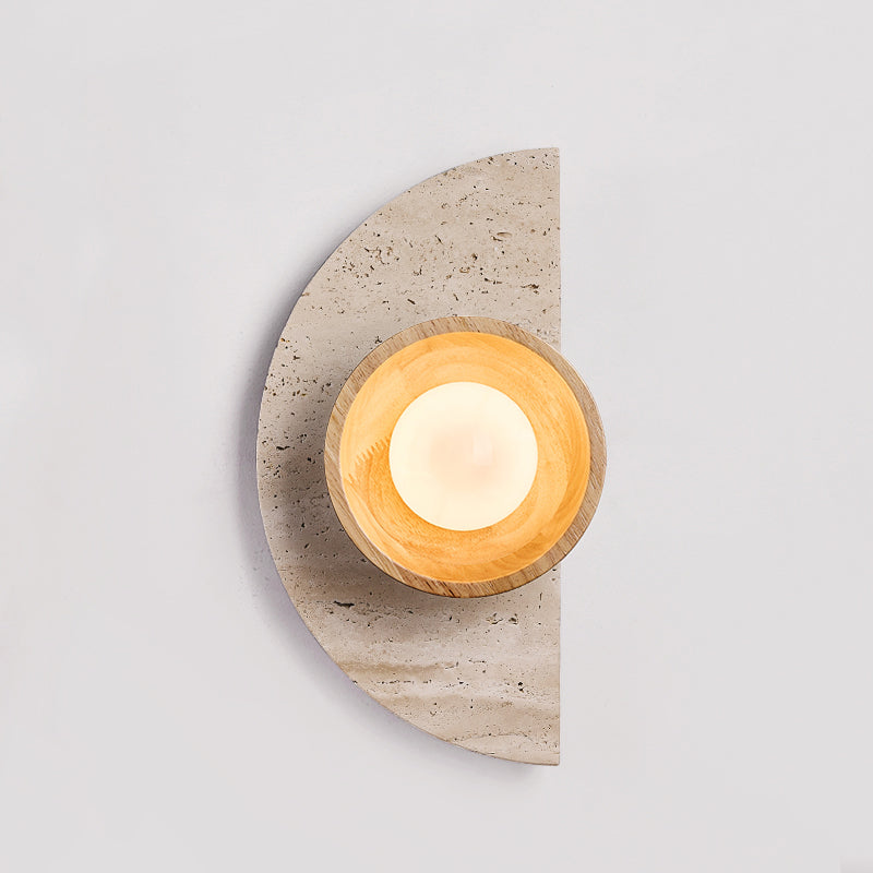 Dvaluvyi Individual Creativity Travertine Wall Lamp - Neutralighting