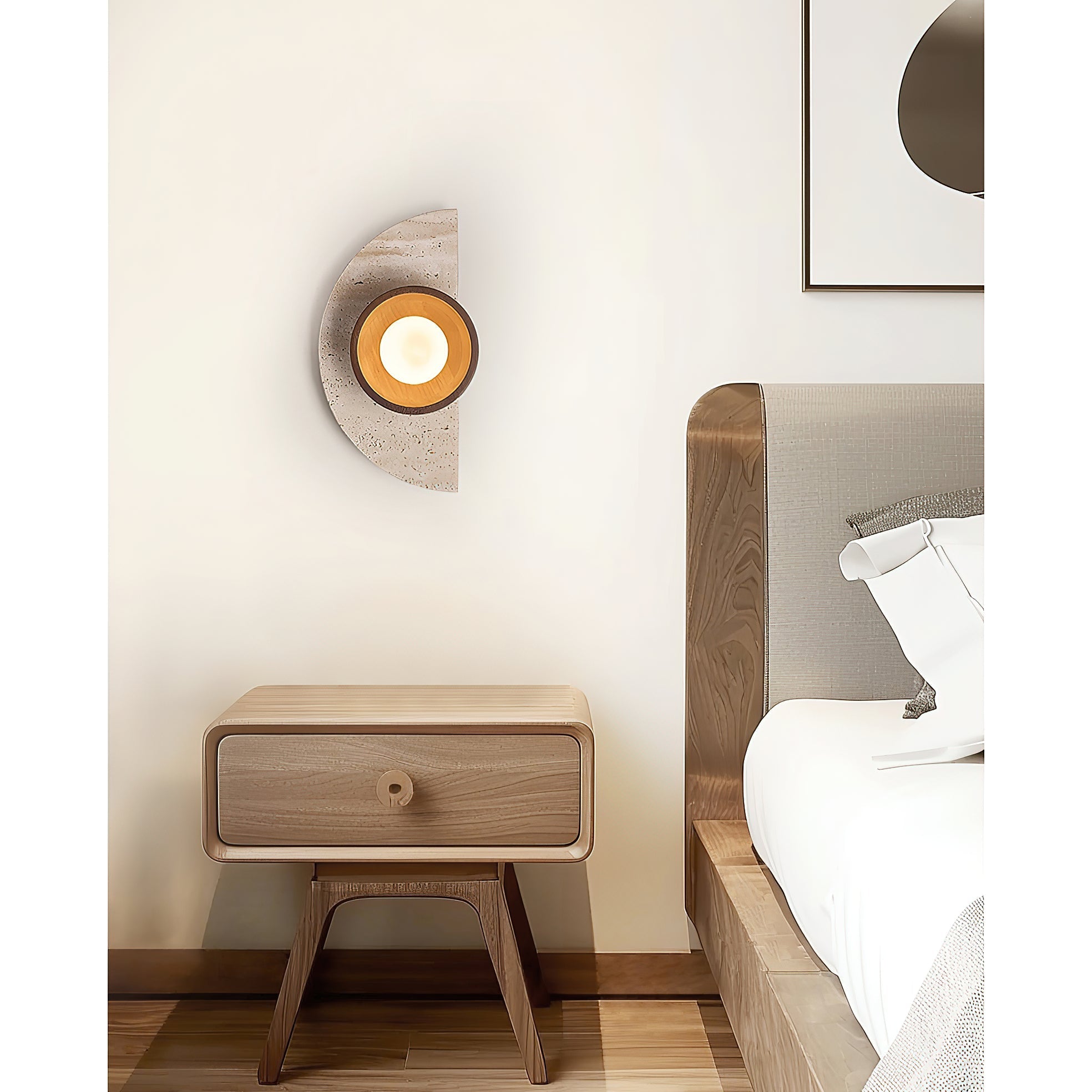 Dvaluvyi Individual Creativity Travertine Wall Lamp - Neutralighting