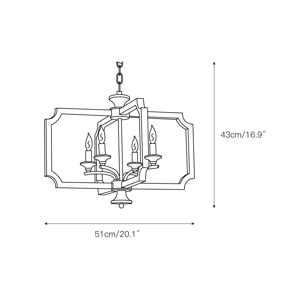 Eirikuvyi Vintage Creativity Metal Wood Lantern Pendant Lamp - Neutralighting