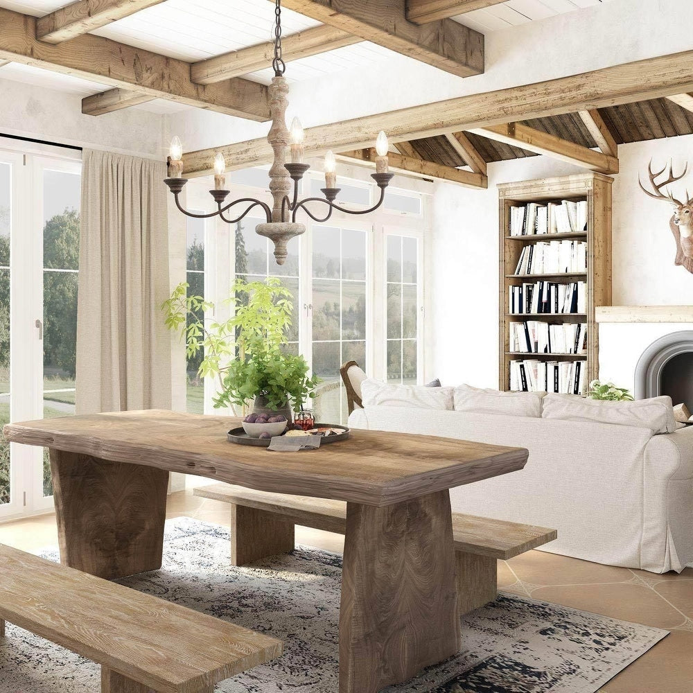 Fljotuvyi Individual Creativity Wood Metal Chandelier - Neutralighting