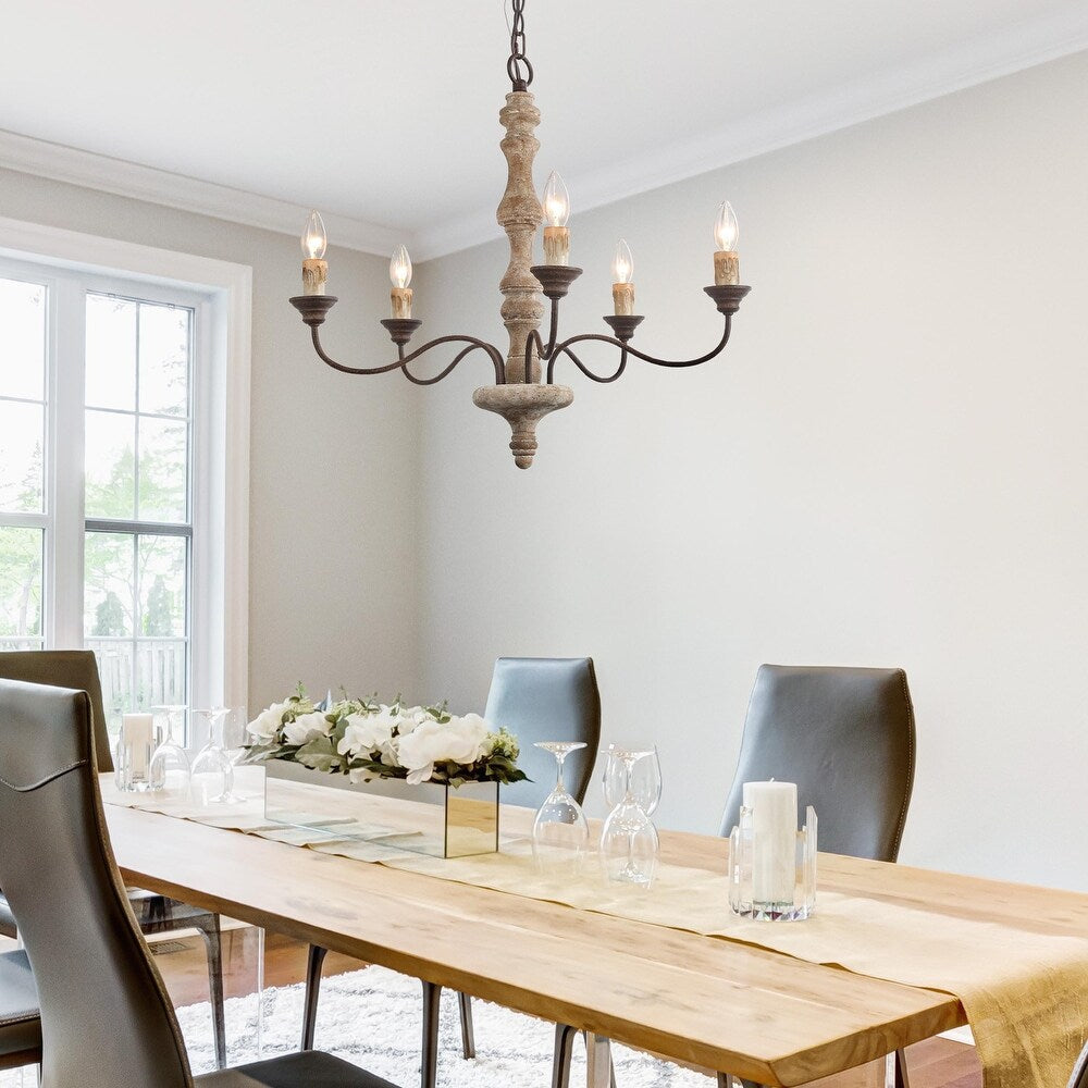 Fljotuvyi Individual Creativity Wood Metal Chandelier - Neutralighting