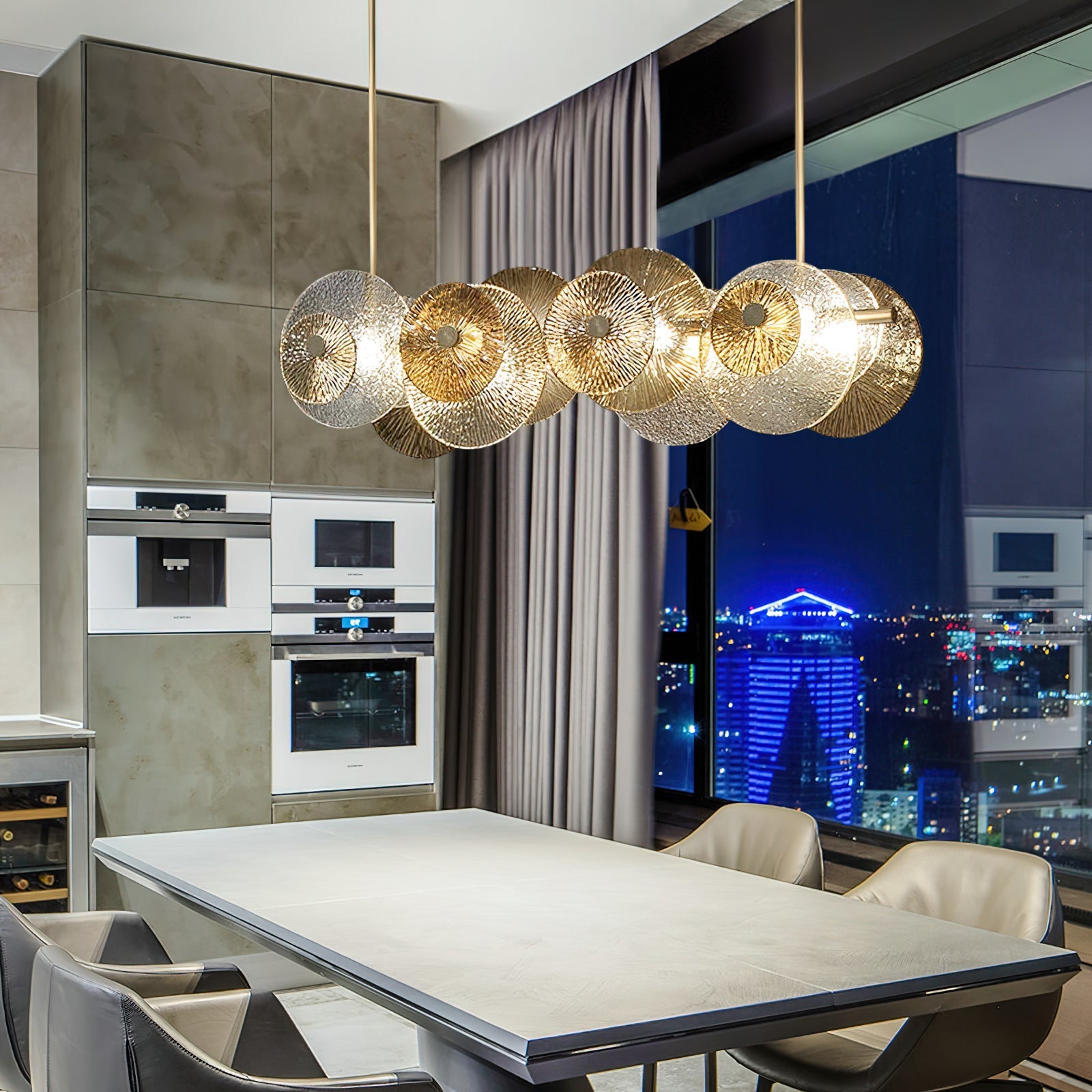 Himinuvyn Nordic Modern Metal Crystal Chandelier - Neutralighting