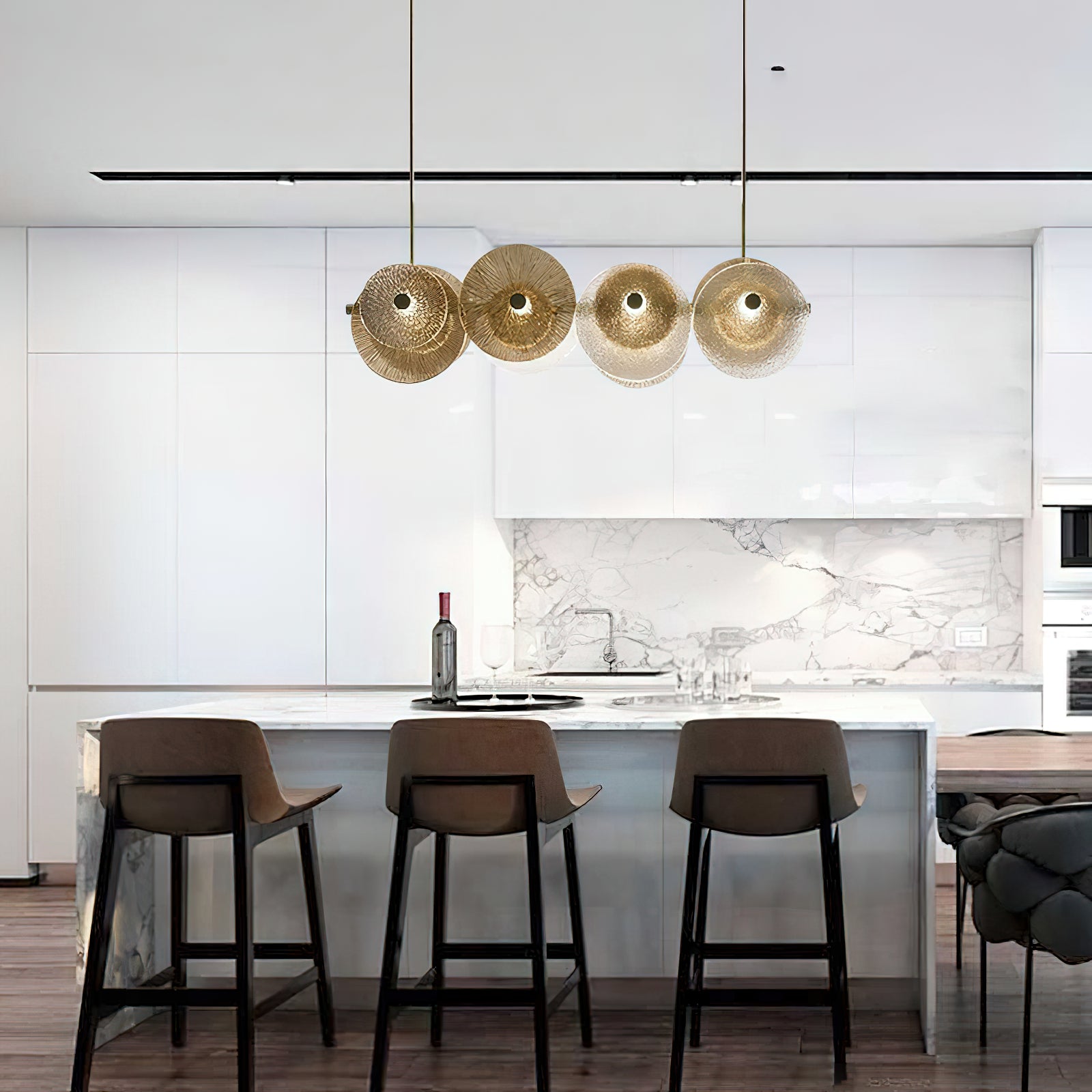 Himinuvyn Nordic Modern Metal Crystal Chandelier - Neutralighting