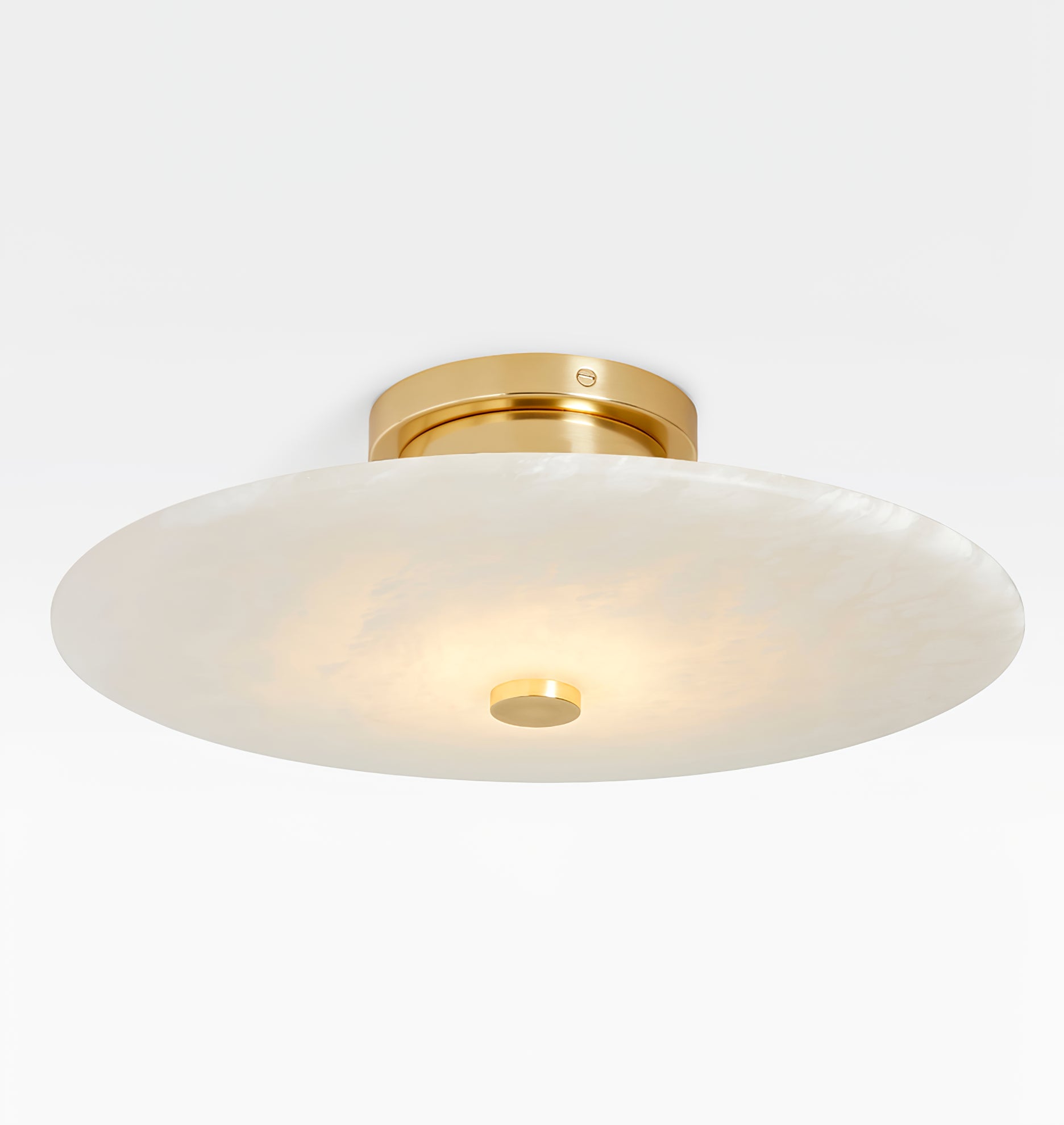 Jarnbruvyn Modern Brass Alabaster Ceiling Light - Neutralighting