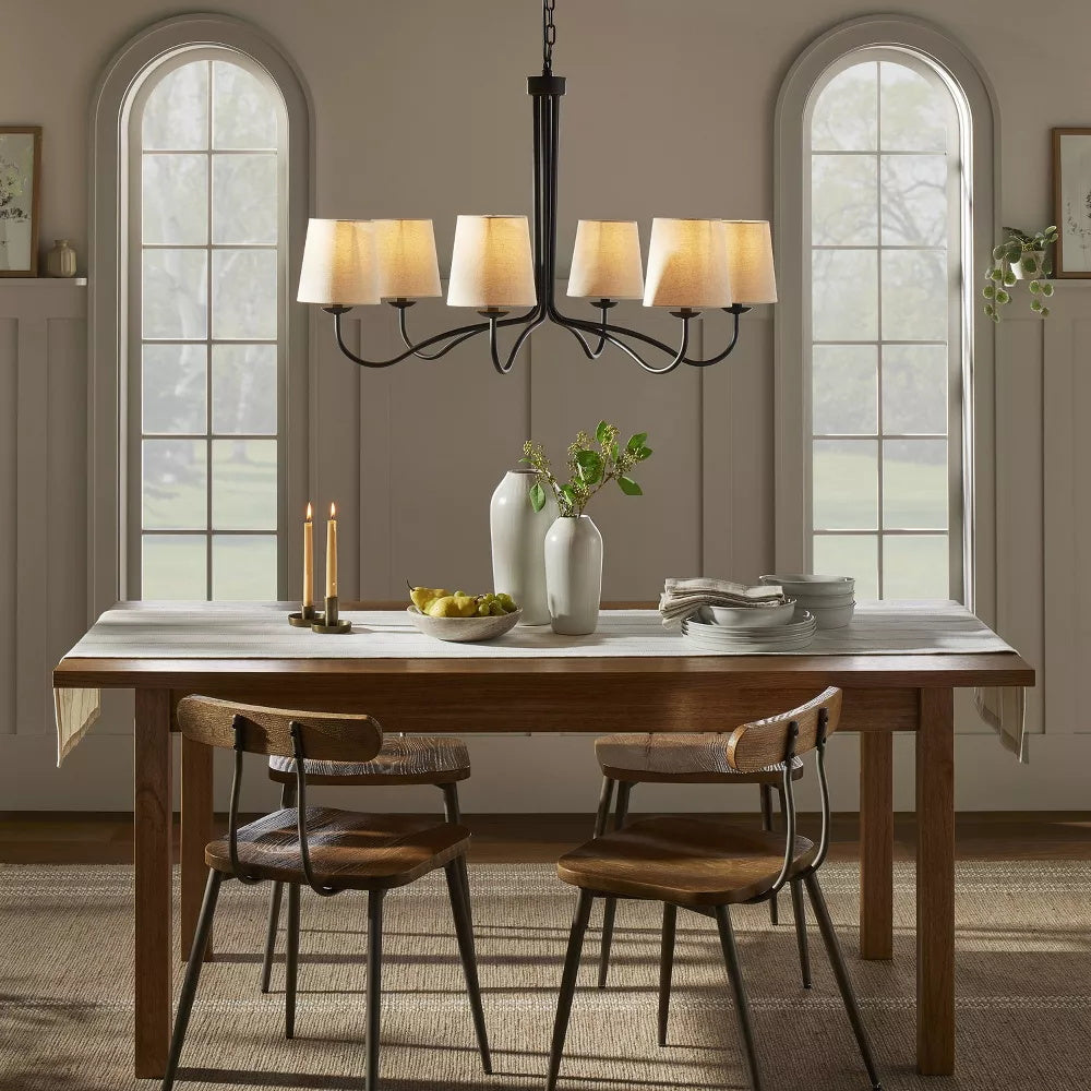 Kvennuvyn Modern Minimalist Metal Fabric Chandelier - Neutralighting