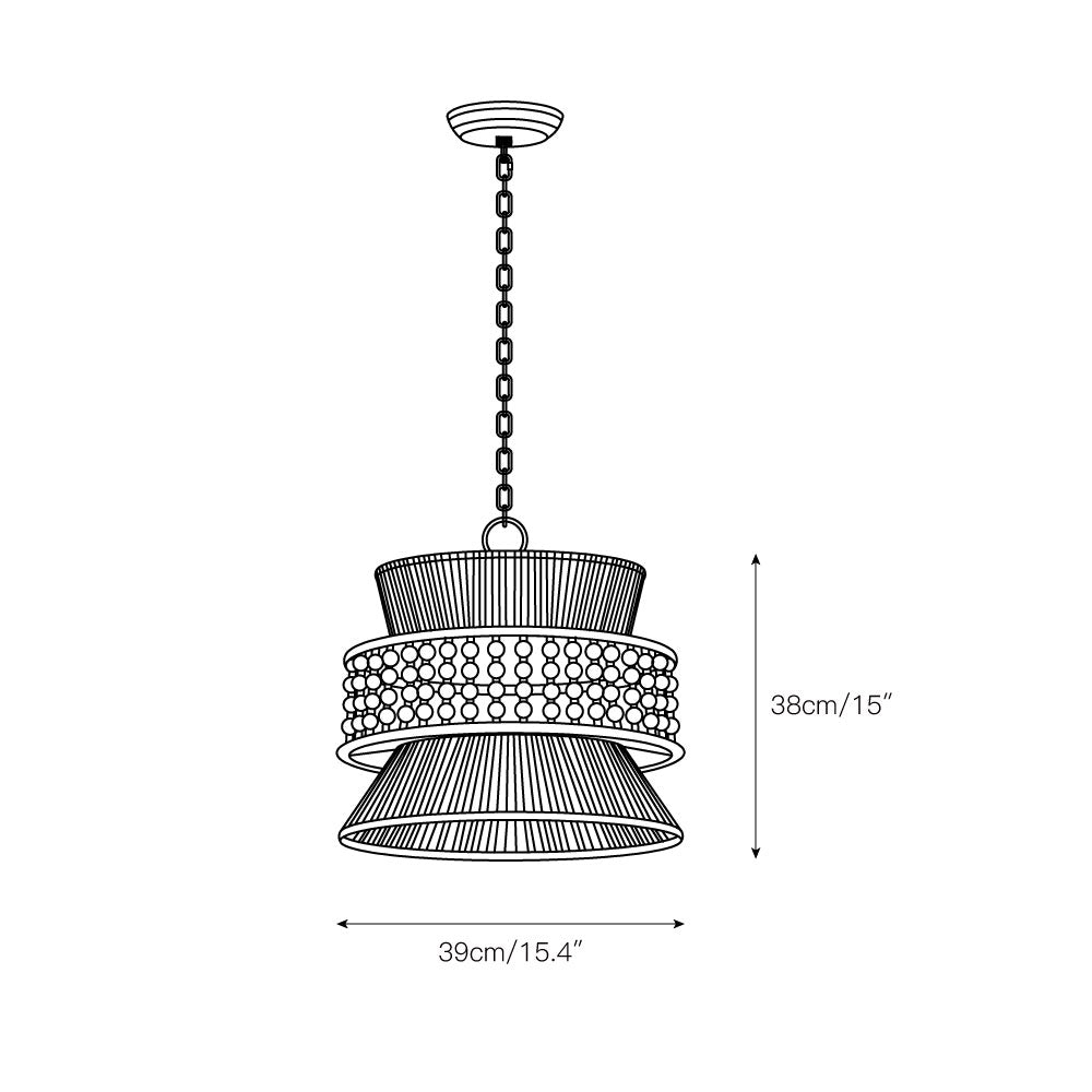 Kvennuvyi Natural Antigua Brown Metal Pendant Lamp - Neutralighting