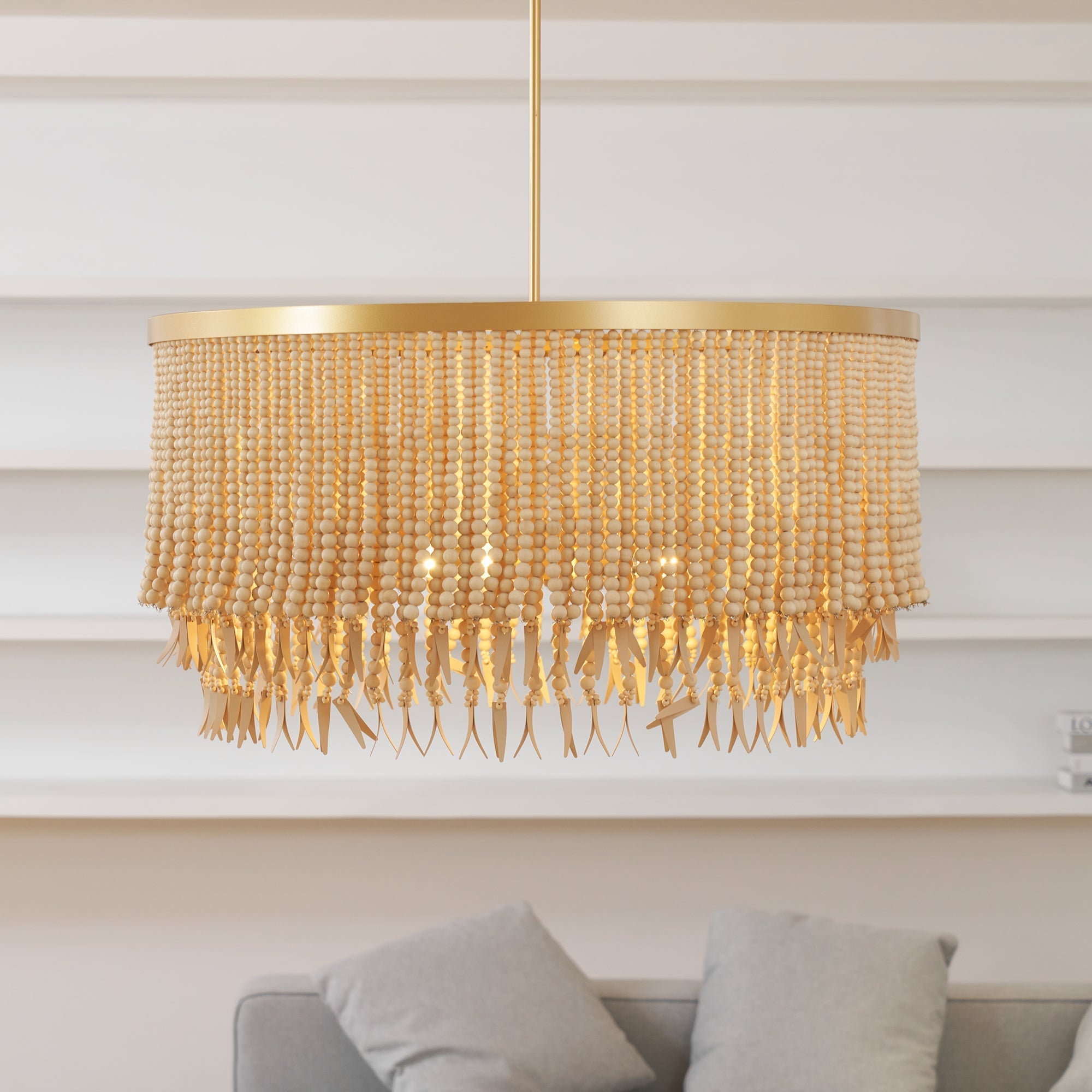 Ljomuvyn Postmodern Luxury Wood Metal Chandelier - Neutralighting