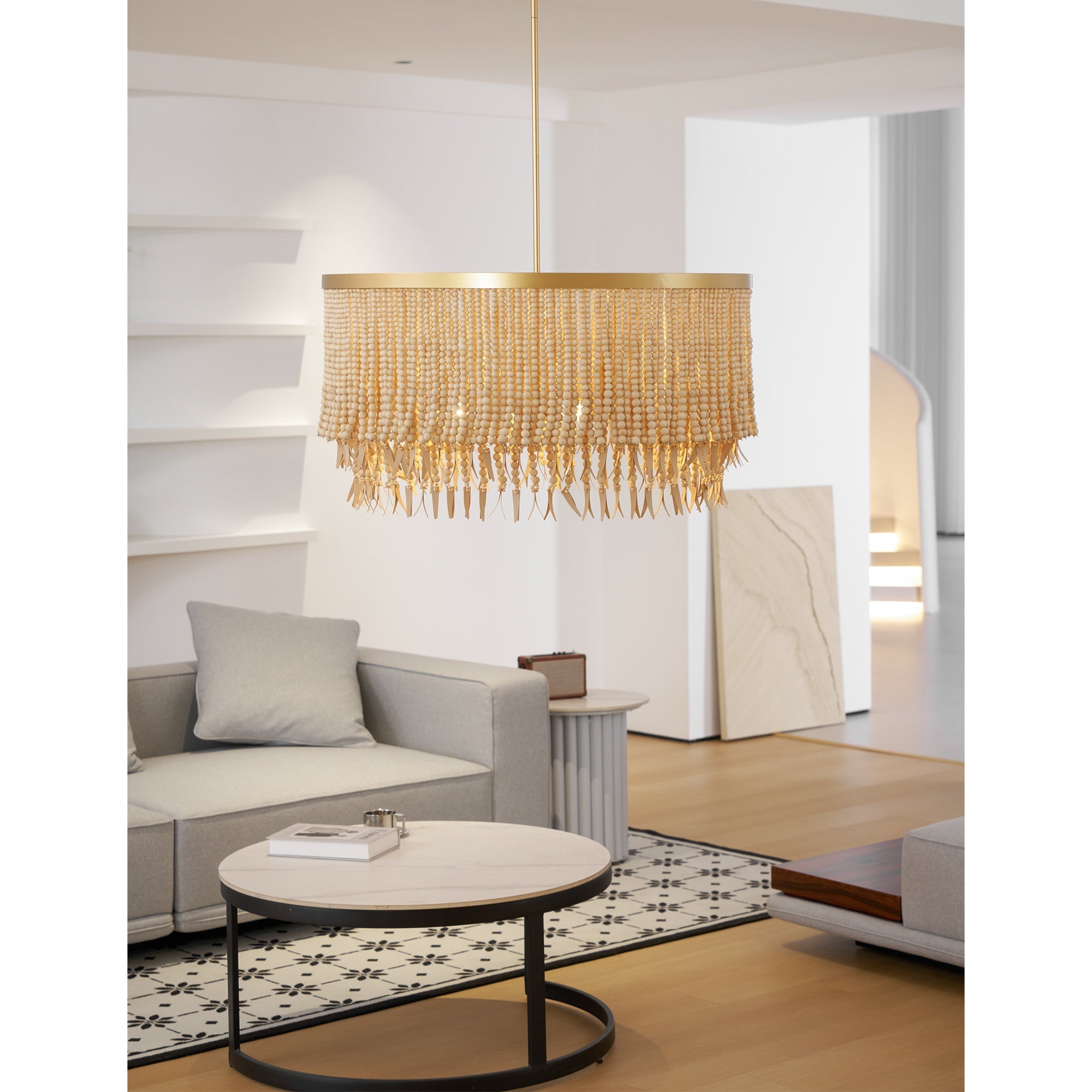 Ljomuvyn Postmodern Luxury Wood Metal Chandelier - Neutralighting