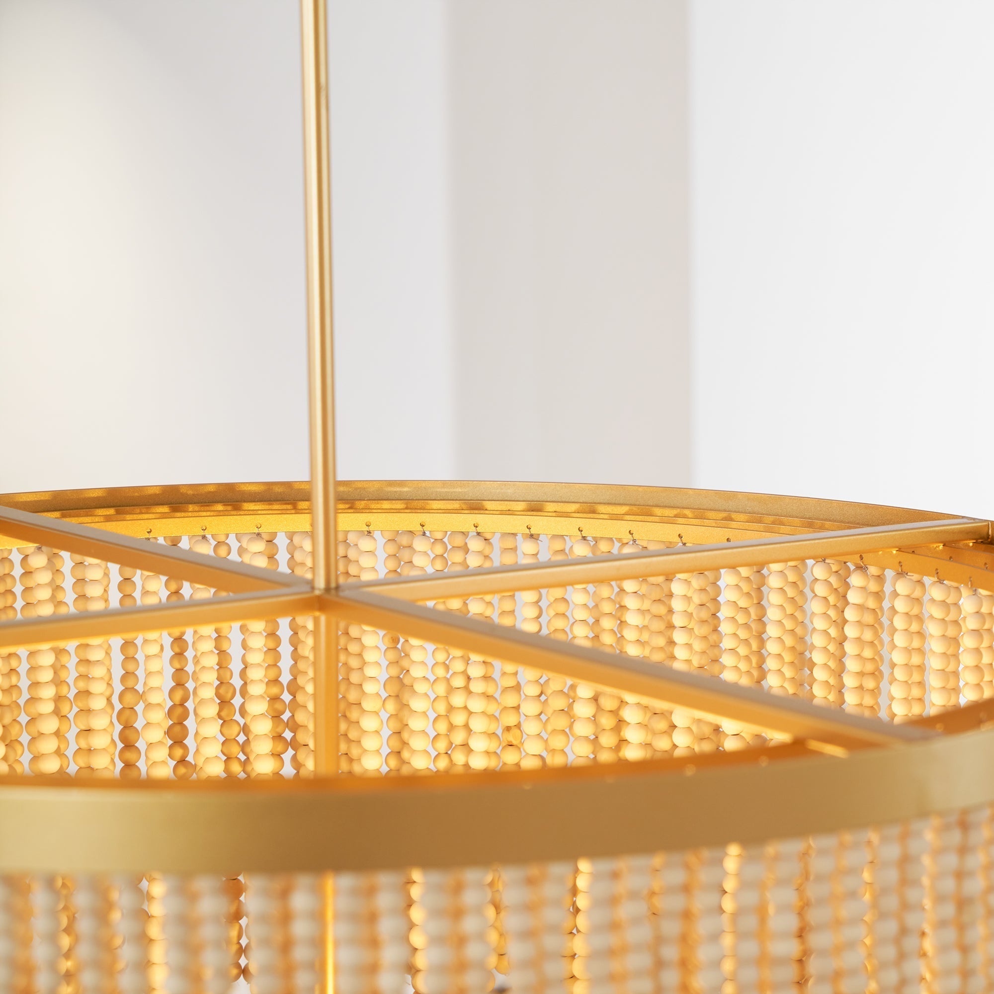 Odette Chandelier Wood and Coconut beads - Neutralighting