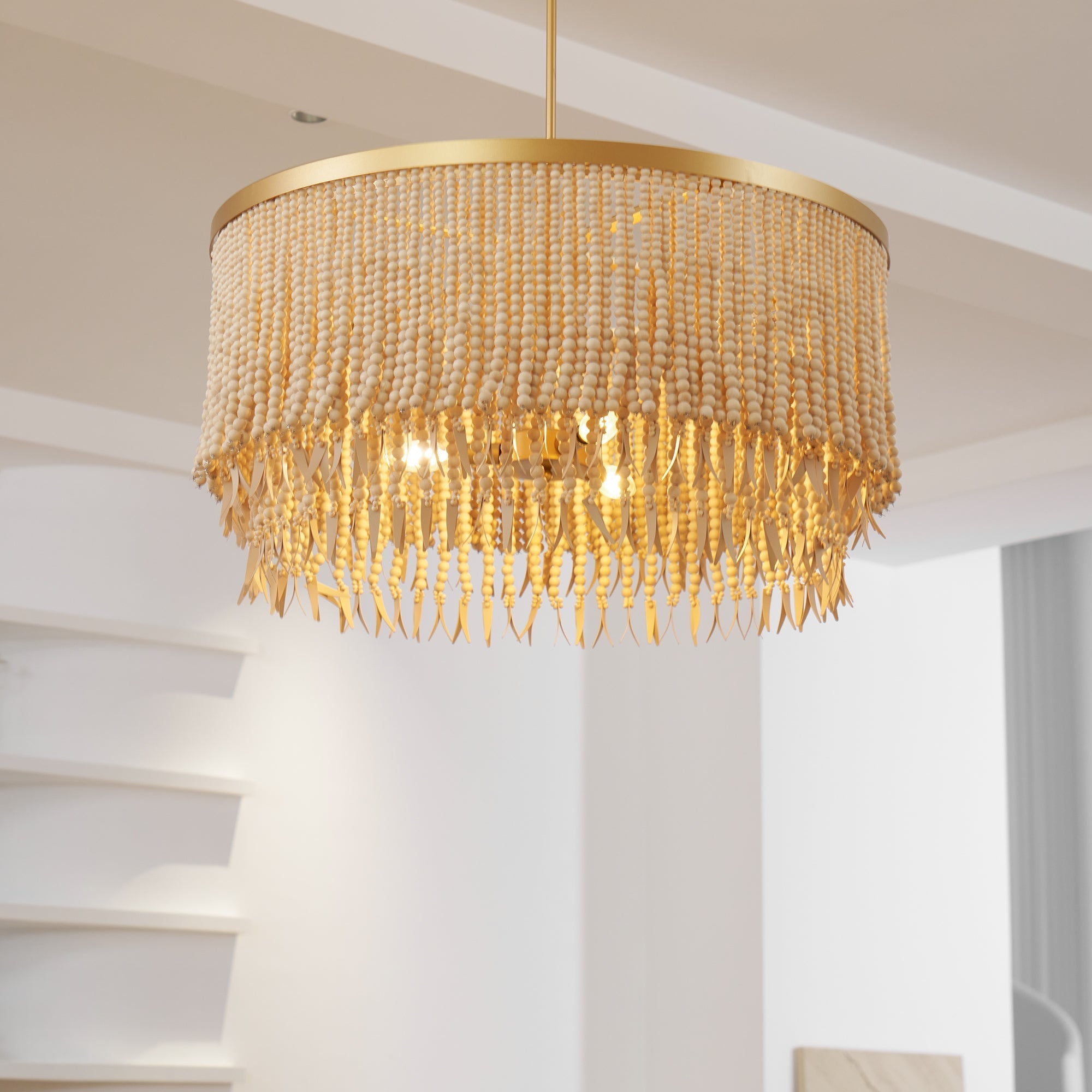 Ljomuvyn Postmodern Luxury Wood Metal Chandelier - Neutralighting