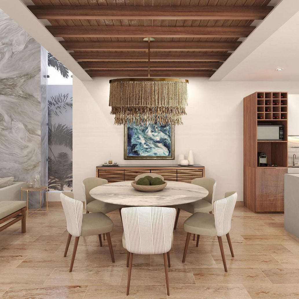 Ljomuvyn Postmodern Luxury Wood Metal Chandelier - Neutralighting