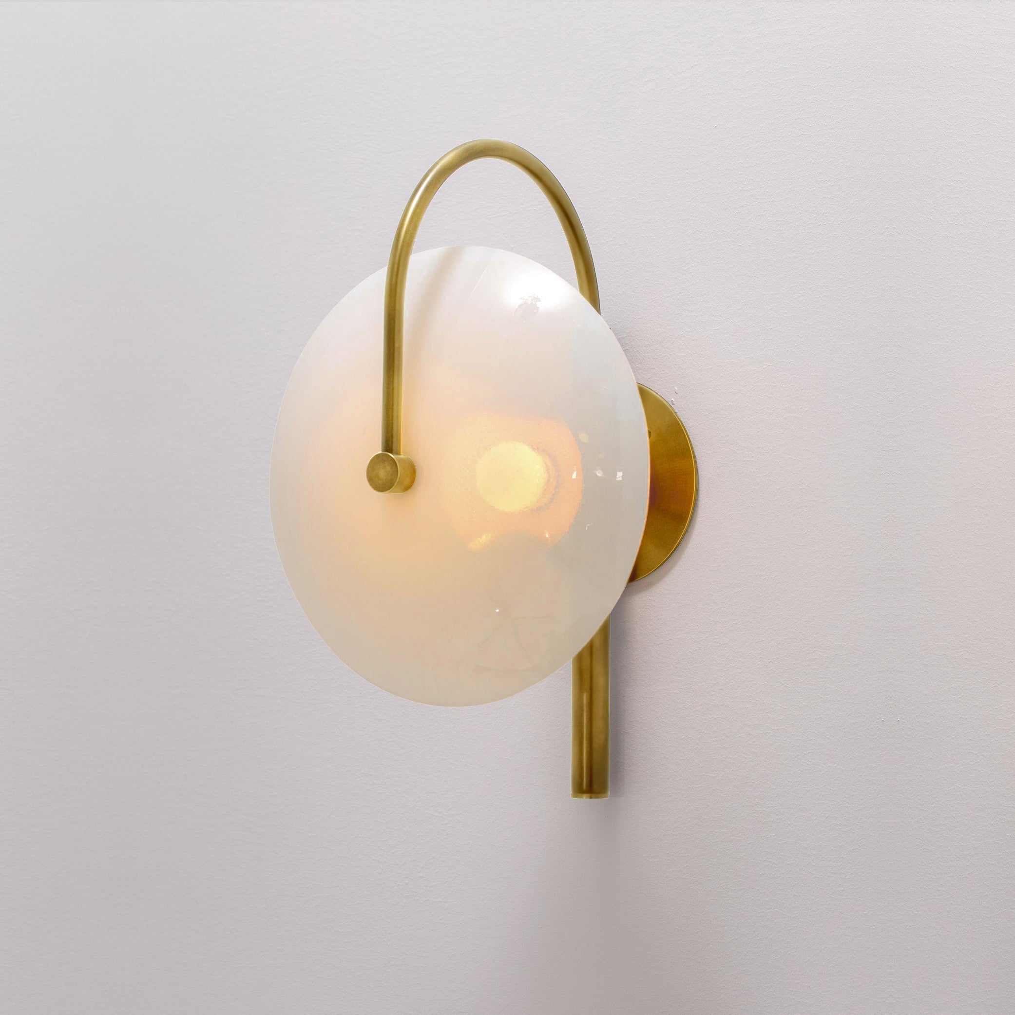 Norduvyn Modern Minimalist Art Metal Glass Wall Lamp - Neutralighting