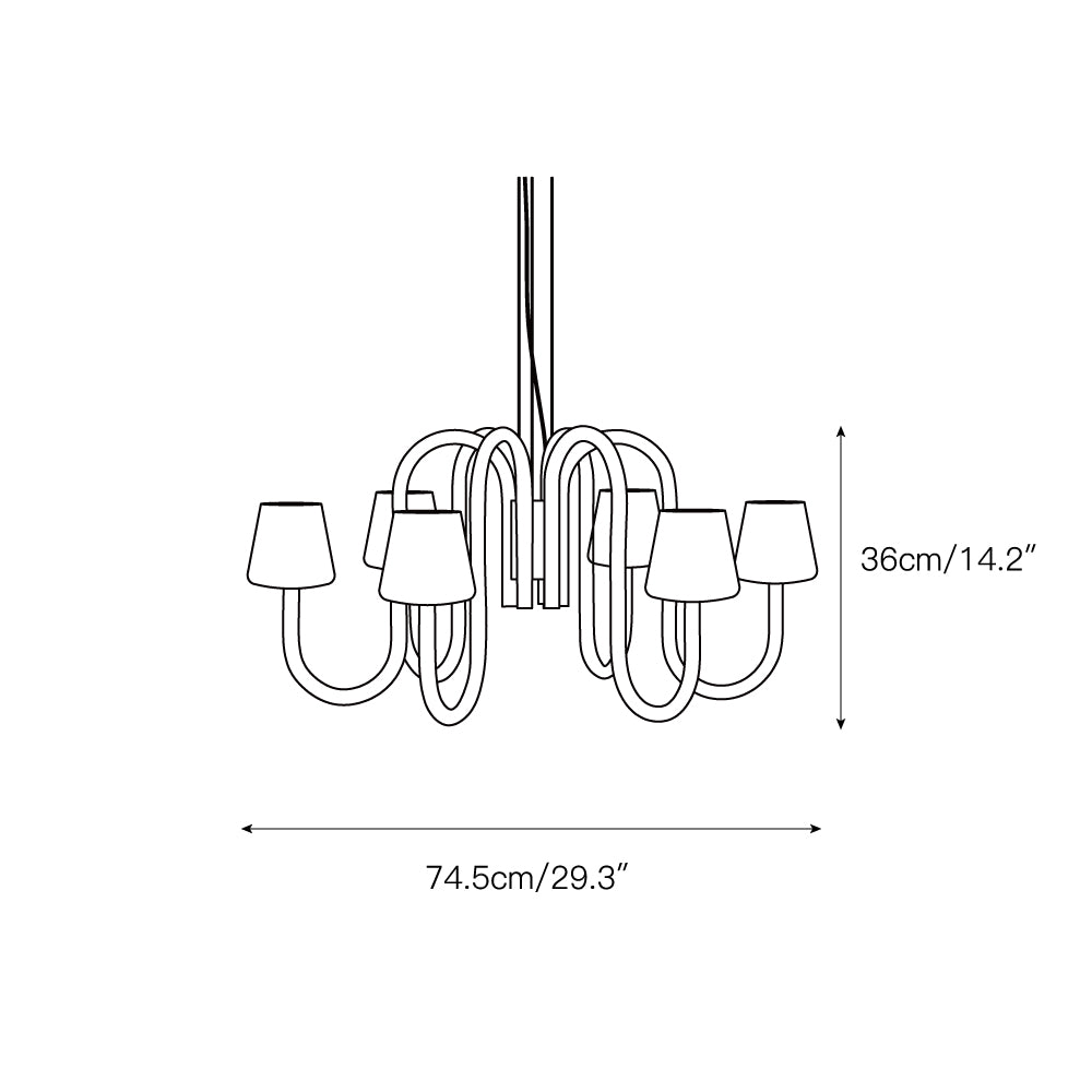 Ostruvyn Modern Premium Glass Chandelier - Neutralighting